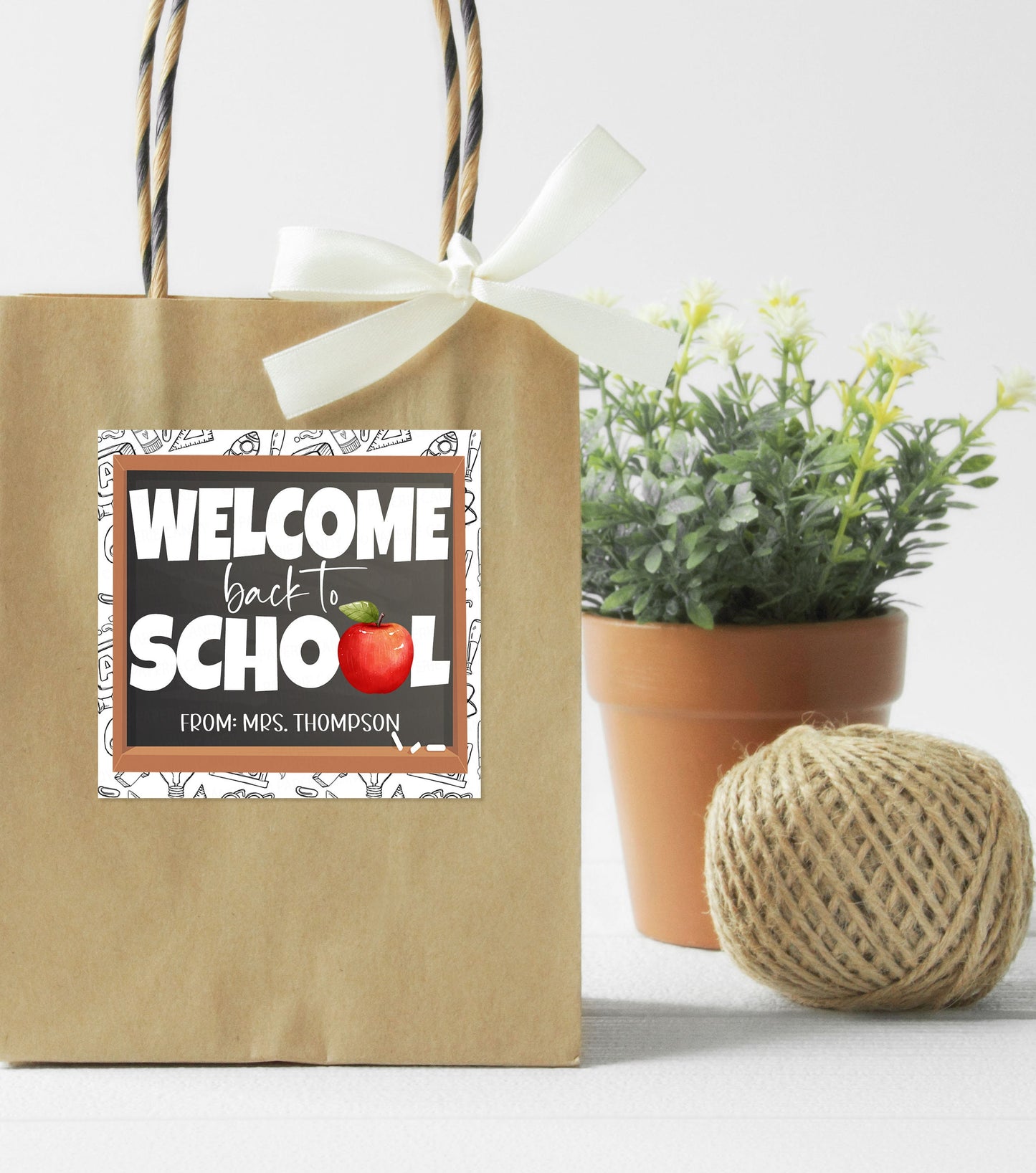 Welcome Back To School Gift Tag, Gift For Teachers Students Staff, First Day Of School, DIY Editable Printable Instant Download Template
