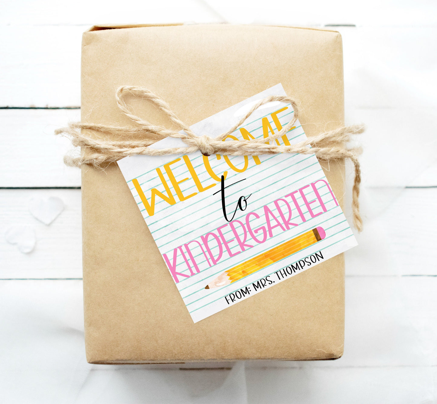 Welcome To Kindergarten Gift Tag, Gift For Students, Back To School, First Day, Welcome Packet Tag, Editable Printable Instant Download