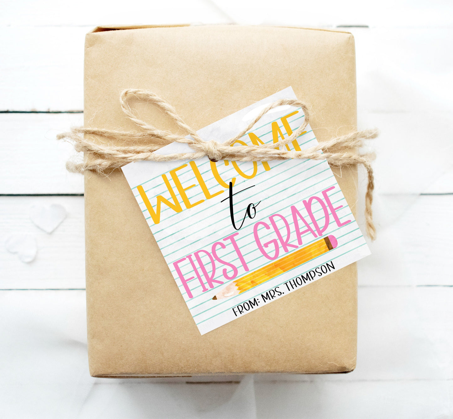 Welcome To First Grade Gift Tag, Gift For Students, Back To School, 1ST First Day, Welcome Packet Tag, Editable Printable Instant Download