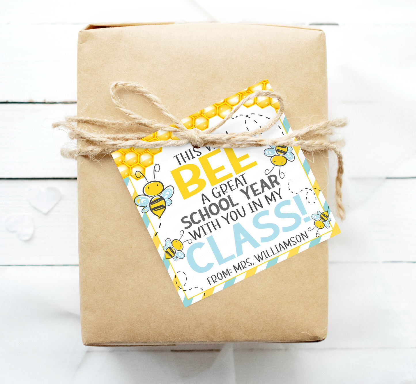 Bee Back To School Gift Tag, First Day, Going To Bee A Great School Year With You, Gift For Teachers Students Classroom, Printable Editable
