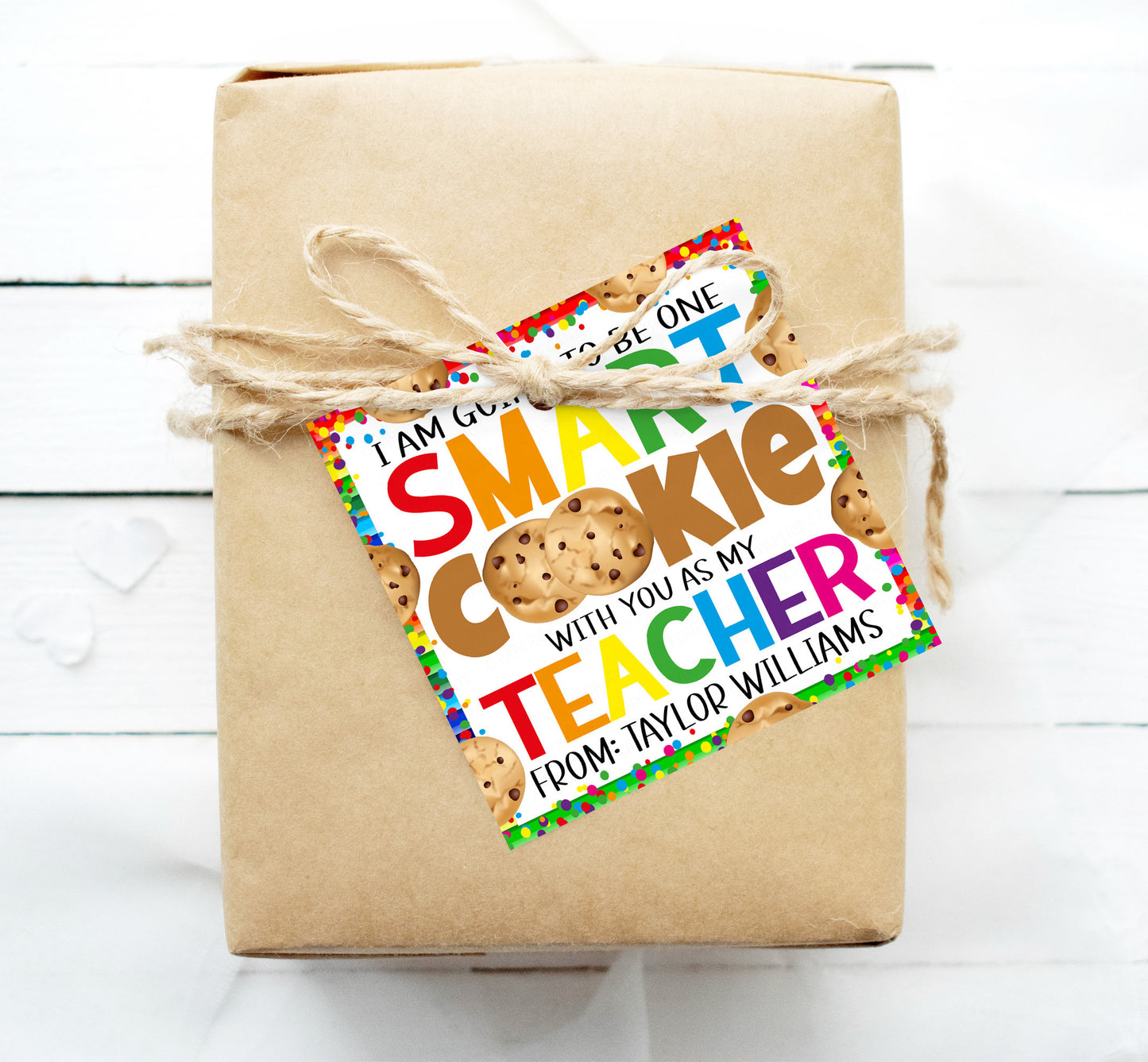 Back To School Cookie Gift Tags, Going To Be One Smart Cookie, Gift For Teachers Staff First Day Of School, Editable Printable Template