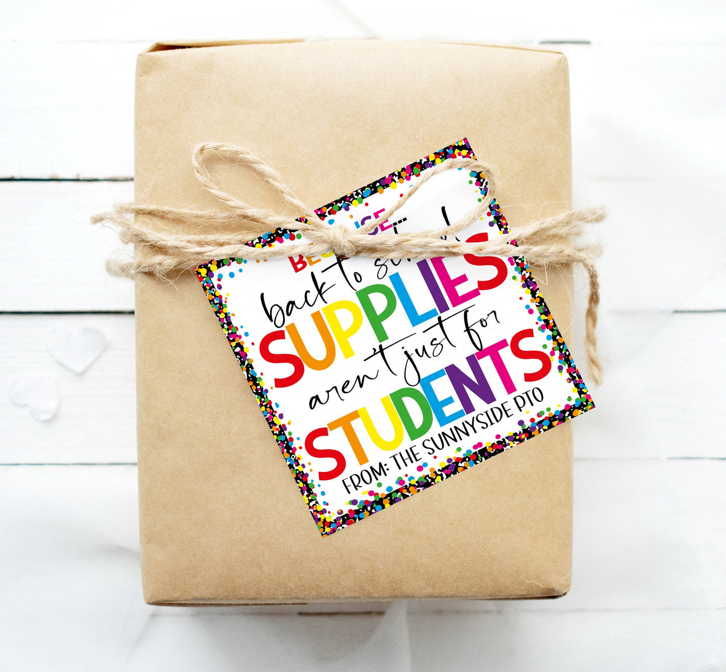Back To School Teacher Gift Tags, School Supplies Aren't Just For Students, Teacher Gift Basket, Welcome eBack First Day Editable Printable