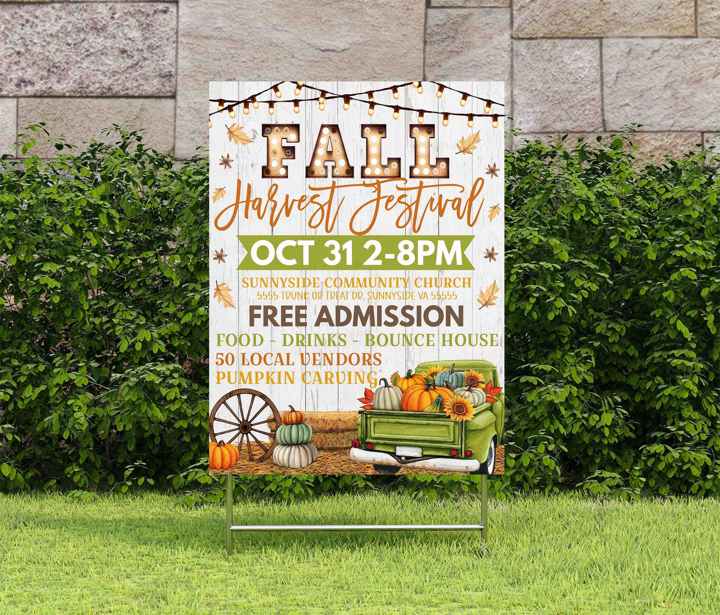 Editable Fall Festival Flyer Invitation, School Church Harvest Event, PTO PTA Community Business Halloween Charity Fundraiser, Printable
