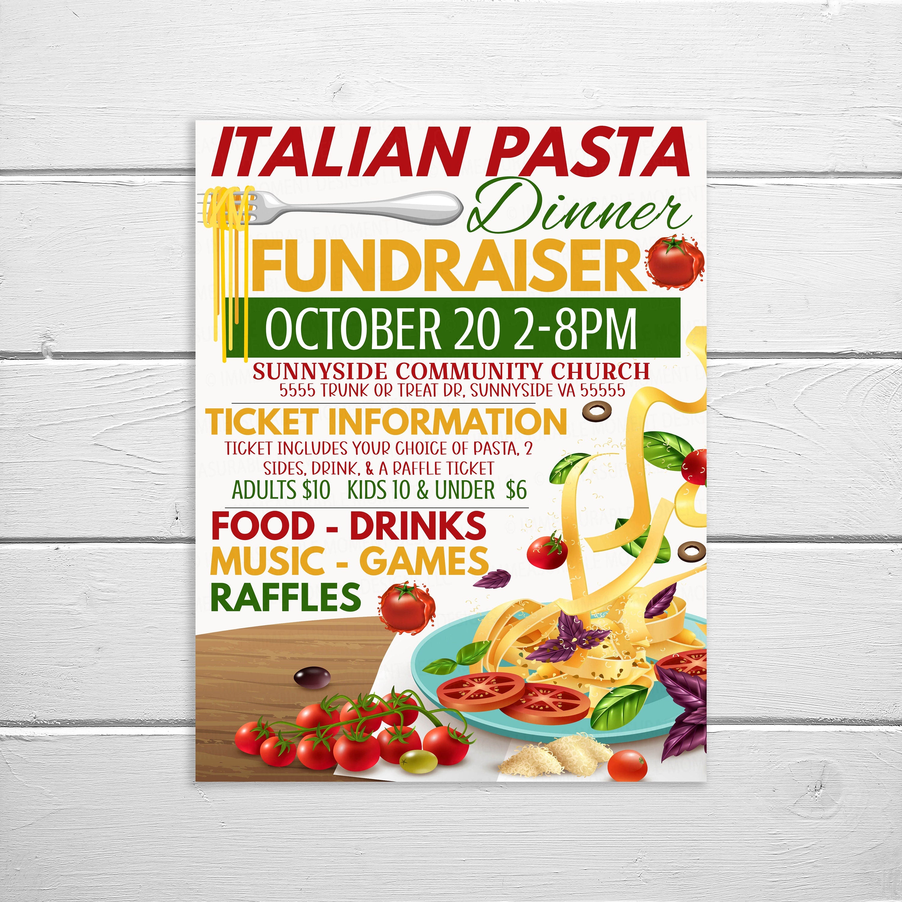 Spaghetti Dinner Fundraiser Template Spaghetti Dinner Fundraiser Template