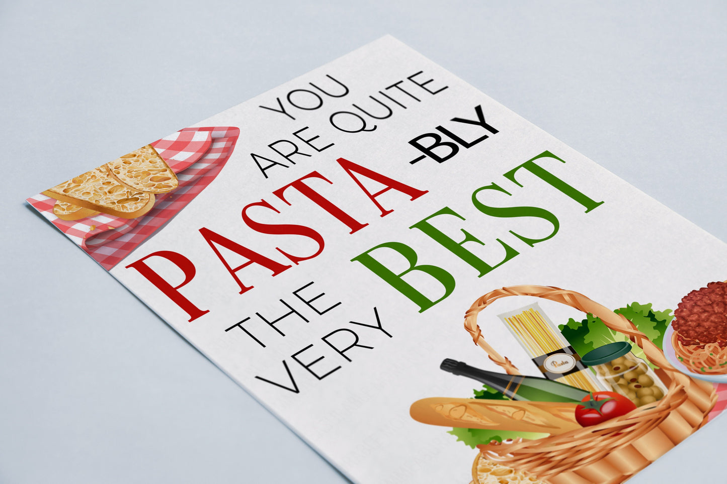 Pasta Appreciation Sign, You Are Pasta-bly The Best, Spaghetti Italian, Employee Staff Volunteer Appreciation, School Teacher Nurse PTO PTA