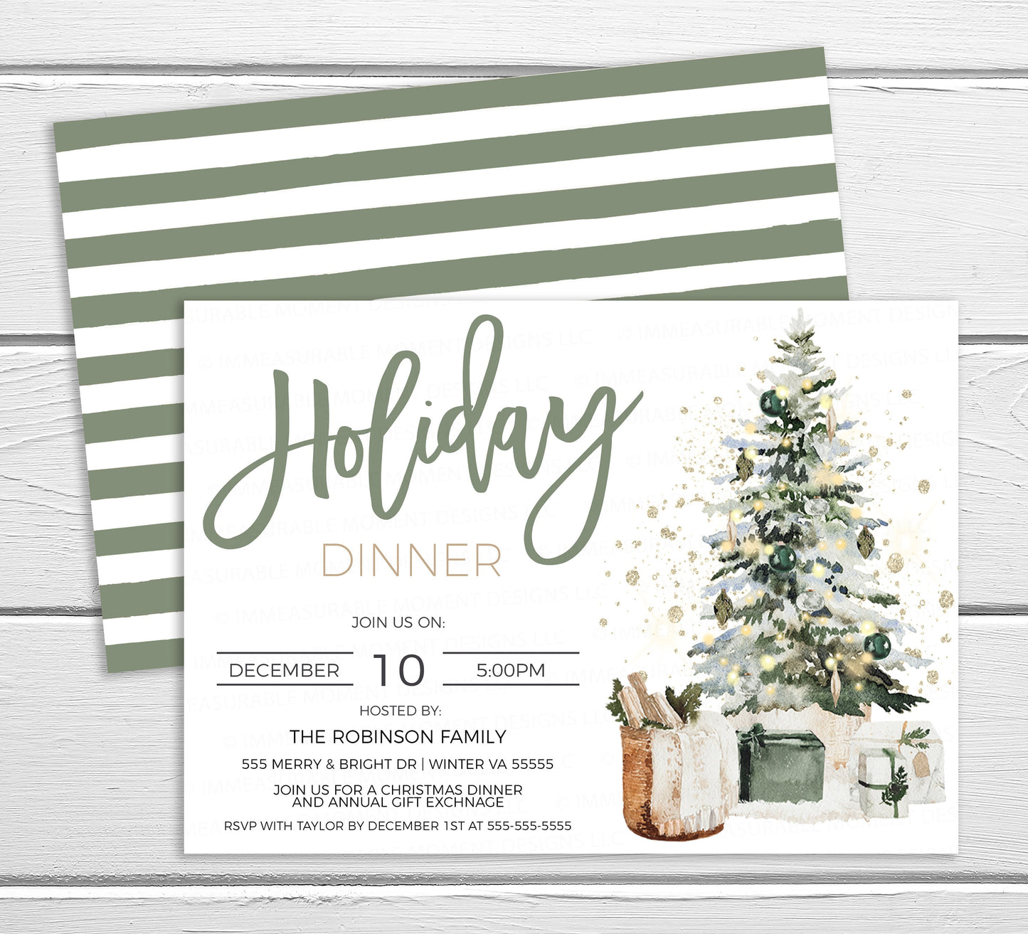 Editable Holiday Party Invitation, Brunch Lunch Dinner Breakfast Invite, Christmas Business Company Staff Employee Friends Family, Printable
