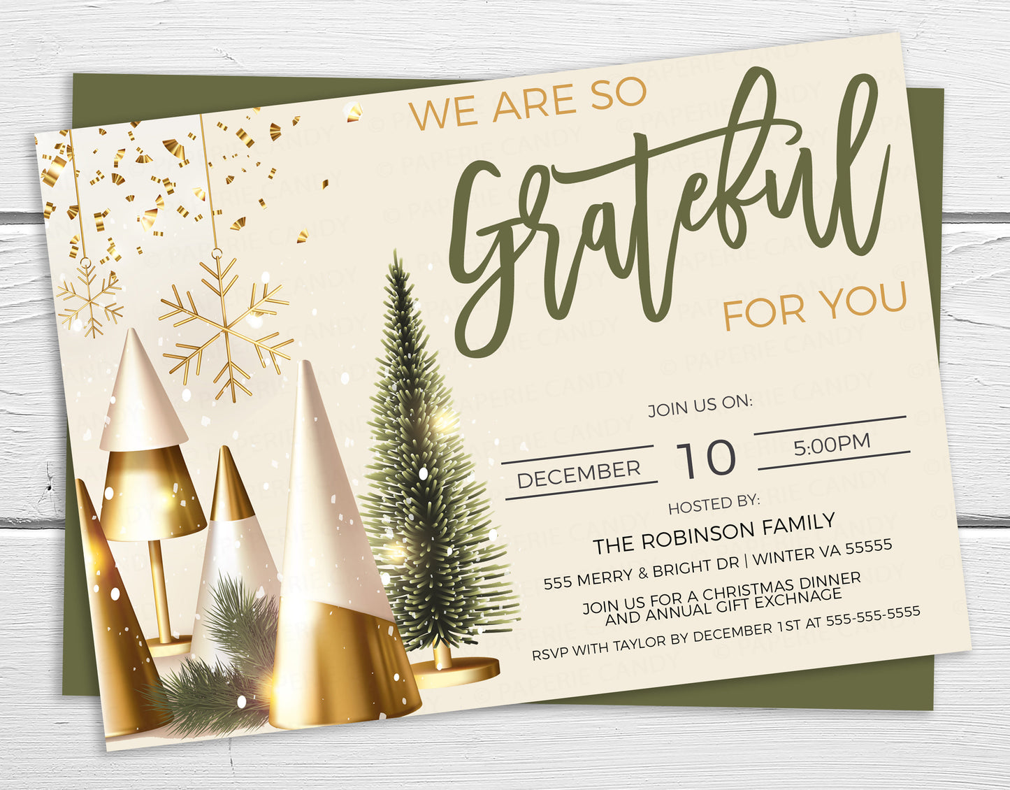 Editable Christmas Appreciation Party Invitation, Breakfast Brunch Lunch Dinner Holiday Invite, Business Company Staff Employee, Printable