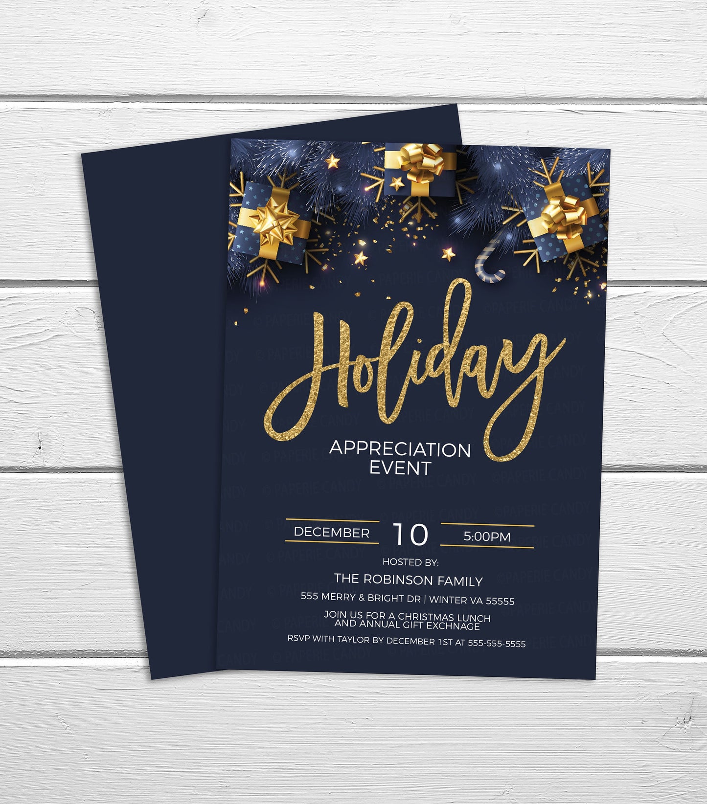 Editable Holiday Appreciation Party Invitation, Company Appreciation, Staff Employee Party, Potluck Gift Exchange, Editable Printable