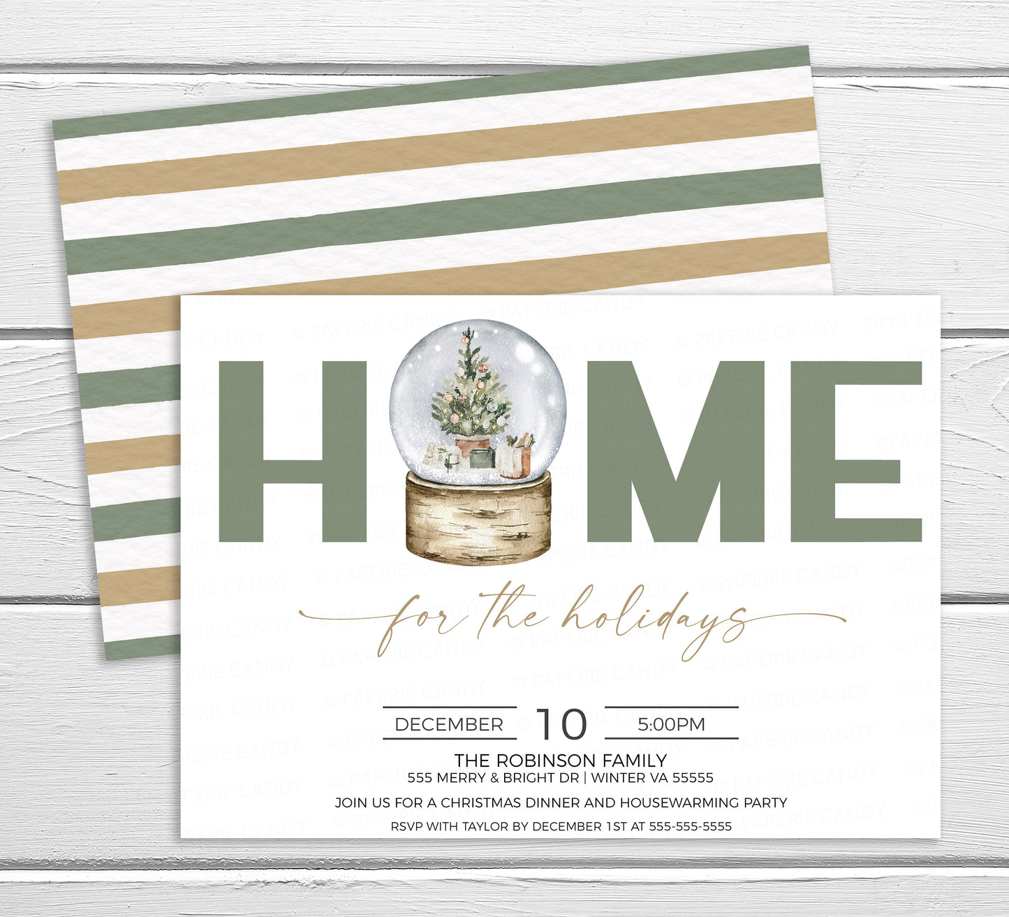 Holiday Housewarming Invitation, Home For The Holidays Christmas Invite, New Home Party, Address Change, Winter Editable Printable Template