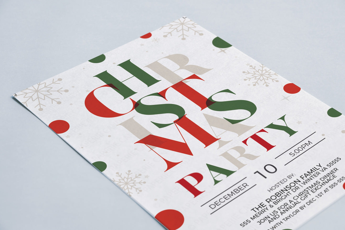 Christmas Party Invitation, Editable Holiday Invite, Secret Santa White Elephant, Business Company Staff Lunch Dinner Appreciation Printable
