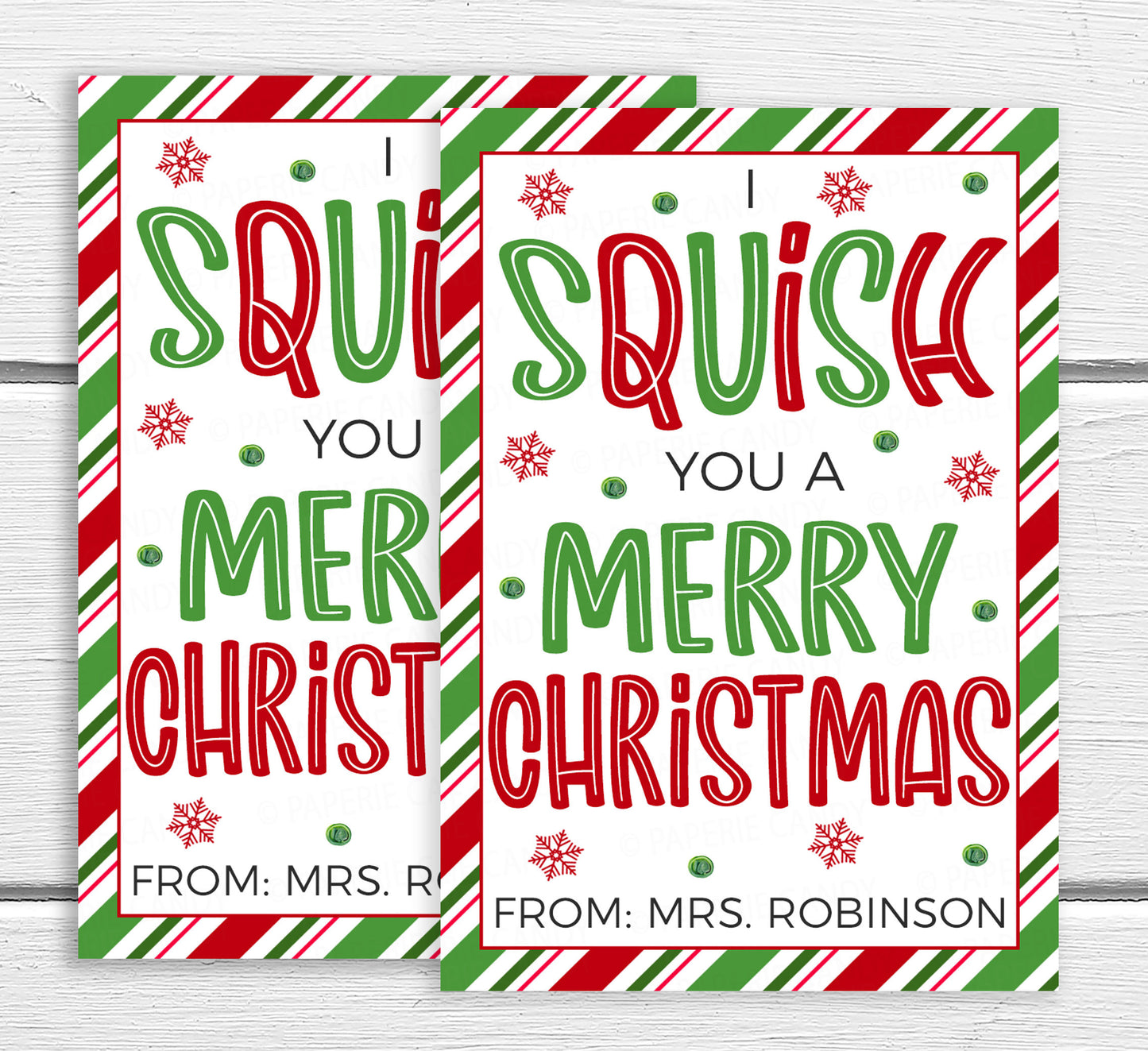 Christmas Squishies Gift Tag, Squish You A Merry Christmas, Gift For Classmates Students, Stocking Stuffer Squishy Squeeze Toy, Printable