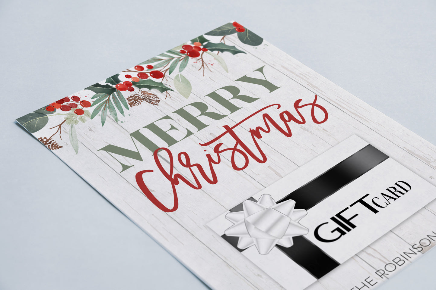 Merry Christmas Gift Card Holder, Rustic Holiday Gift Card Holder, Gift For Friends Coworker Teacher Staff PTO PTA Employees Staff Printable