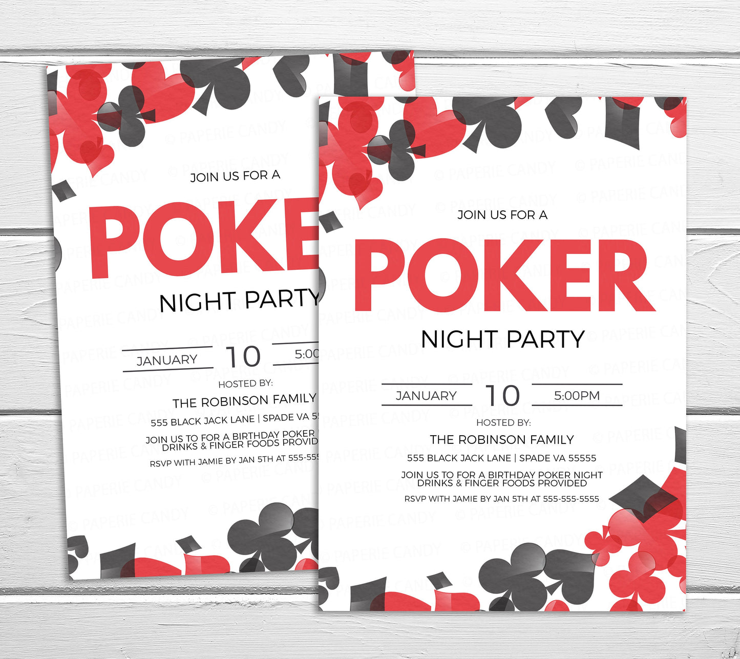 Poker Night Party Invitation, Editable Poker Birthday Night Invite, Poker Tournament Night Flyer, Las Vegas Birthday, Printable Template