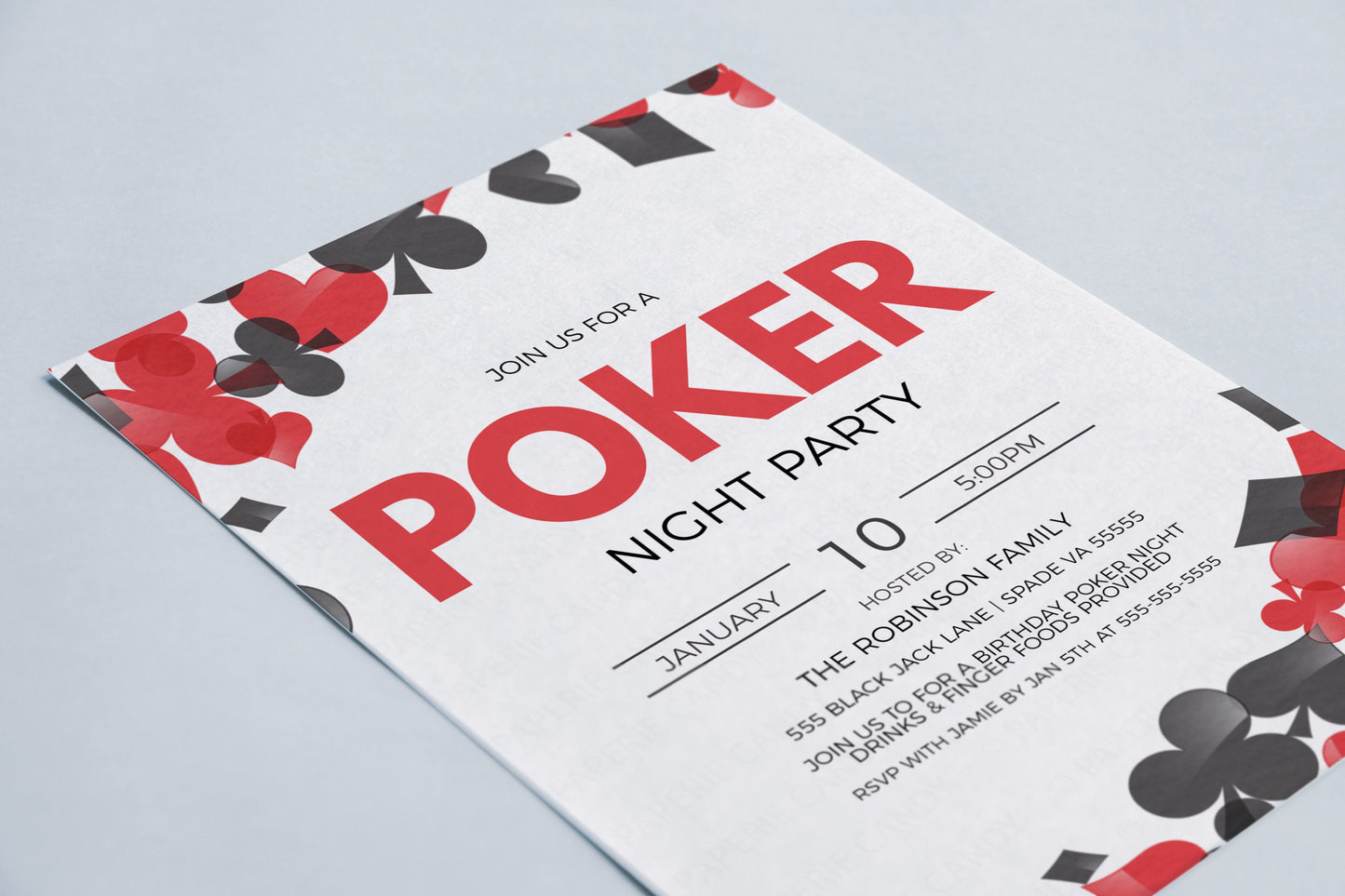 Poker Night Party Invitation, Editable Poker Birthday Night Invite, Poker Tournament Night Flyer, Las Vegas Birthday, Printable Template