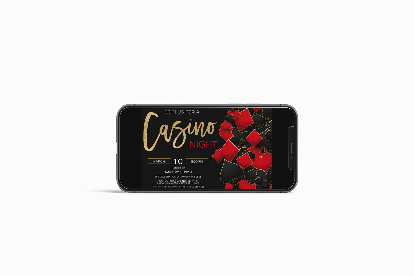 Casino Party Invitation, Casino Birthday Night Invite, Retirement Party, Couples Shower, Bachelor Bachelorette, Casino Fundraiser Printable