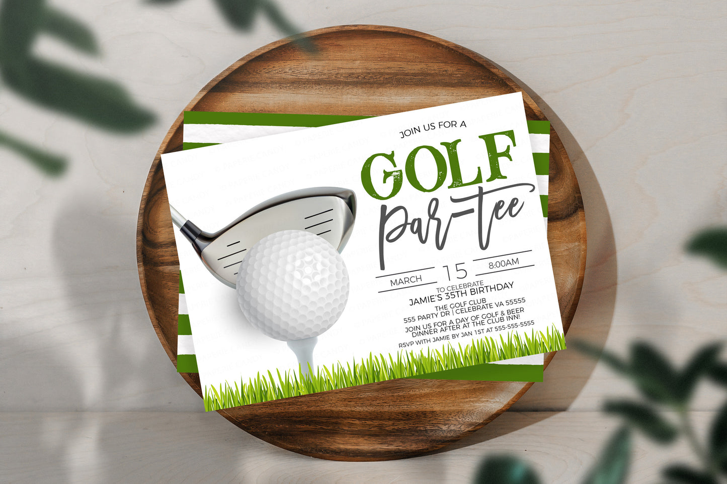 Golf Invitation, Golfing Par-tee Invite, Golf Birthday Party, Golf Retirement Party, Golf Spring Summer Party, Editable Printable Template