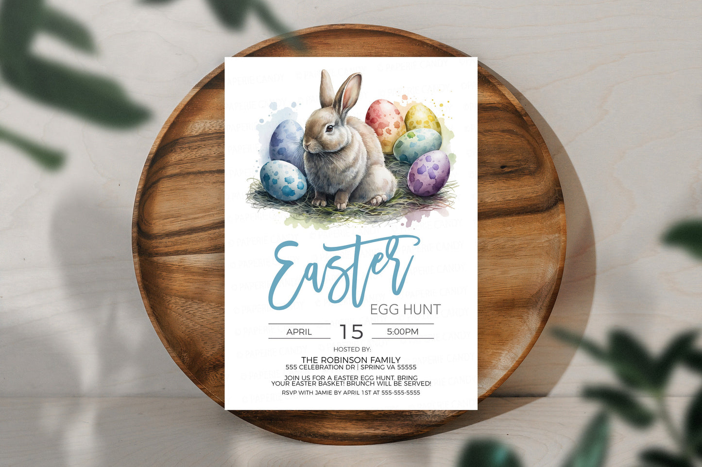 Easter Egg Hunt Invitation, Kids Easter Egg Party Invite, Neighborhood Company Business Egg Hunt, Editable Printable Template