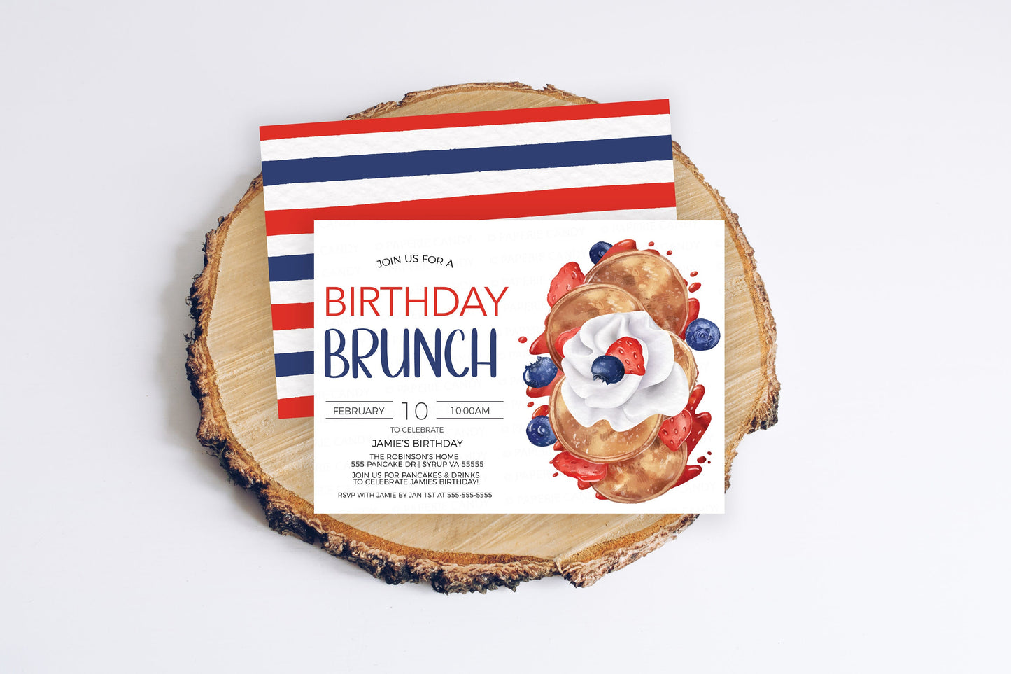 Pancake Invitation, Brunch Birthday Party Invite, Pancake Bar, Kids Pancake Party, Birthday Breakfast, Birthday Brunch, Editable Printable