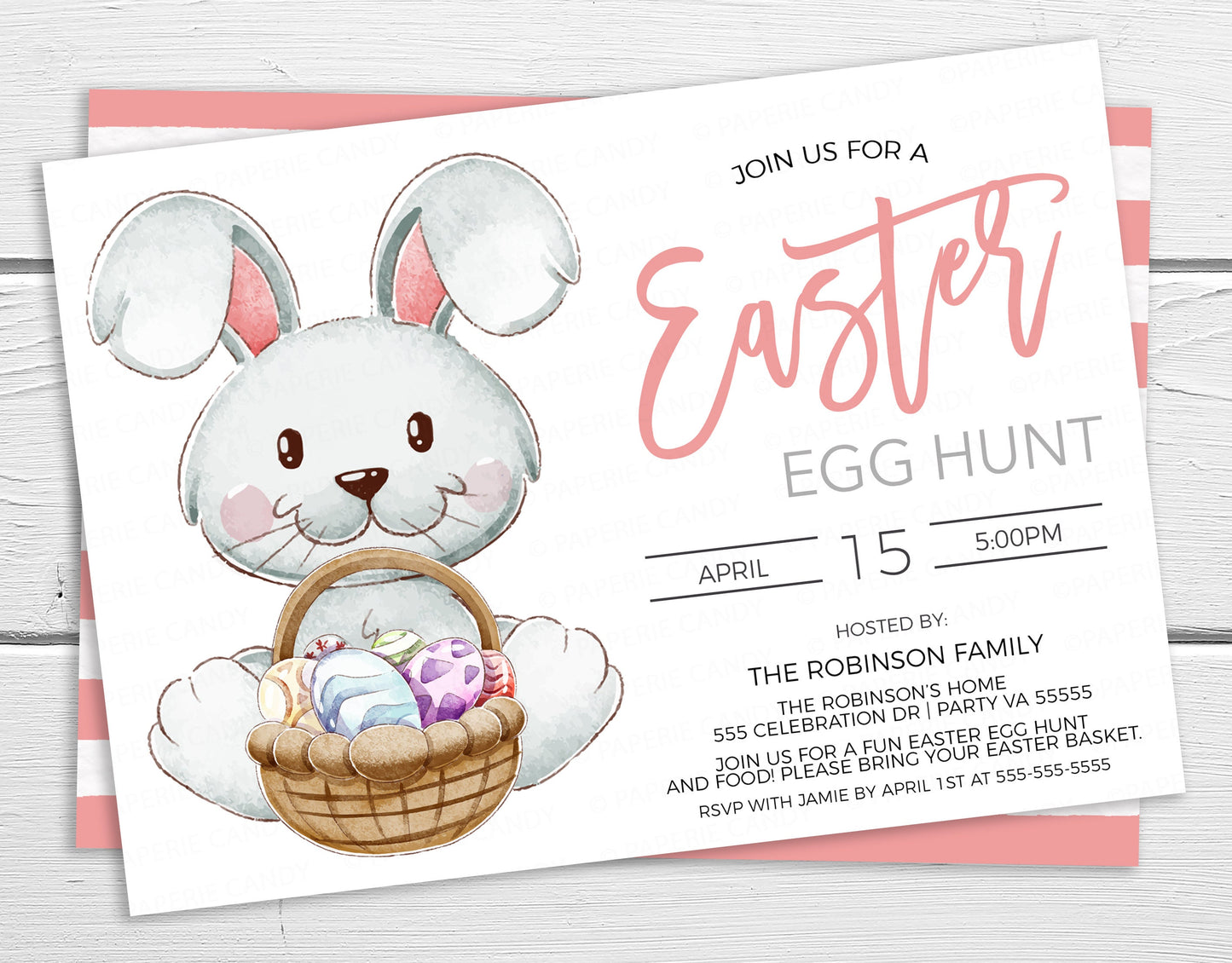 Easter Egg Hunt Invitation, Easter Party Invite, Kids Easter Party, Neighborhood Company Business Egg Hunt, Editable Printable Template