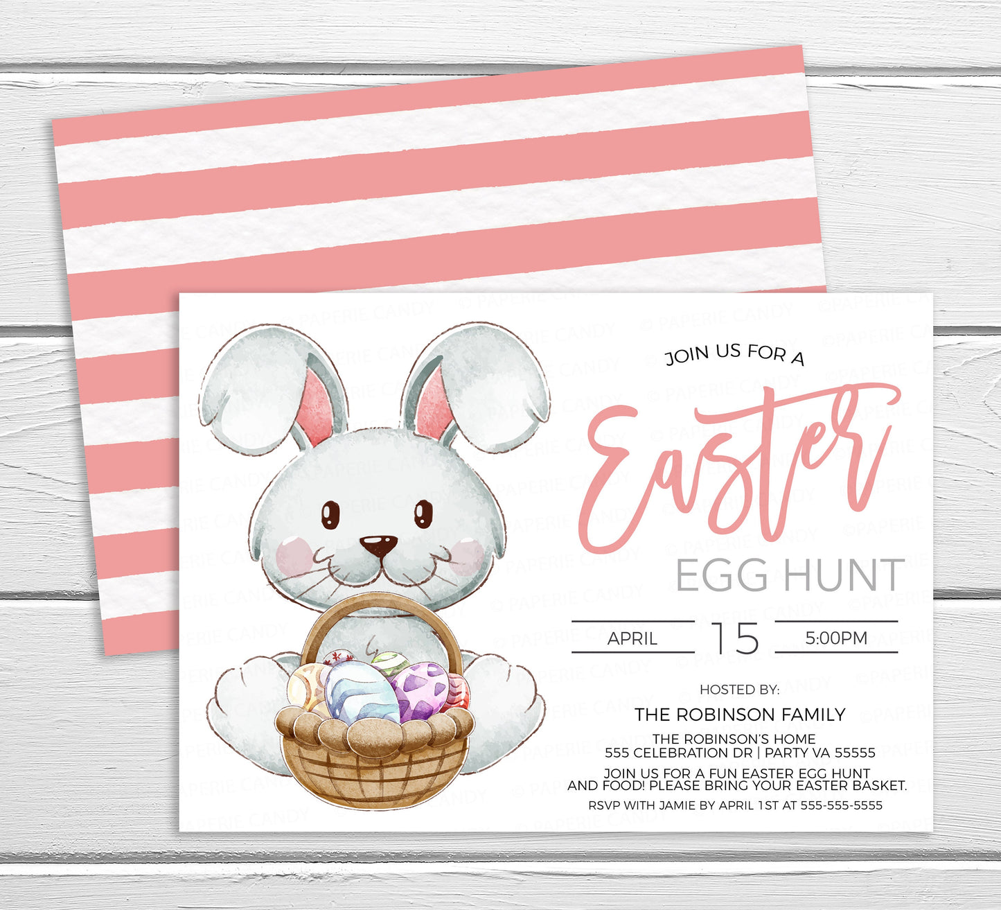 Easter Egg Hunt Invitation, Easter Party Invite, Kids Easter Party, Neighborhood Company Business Egg Hunt, Editable Printable Template