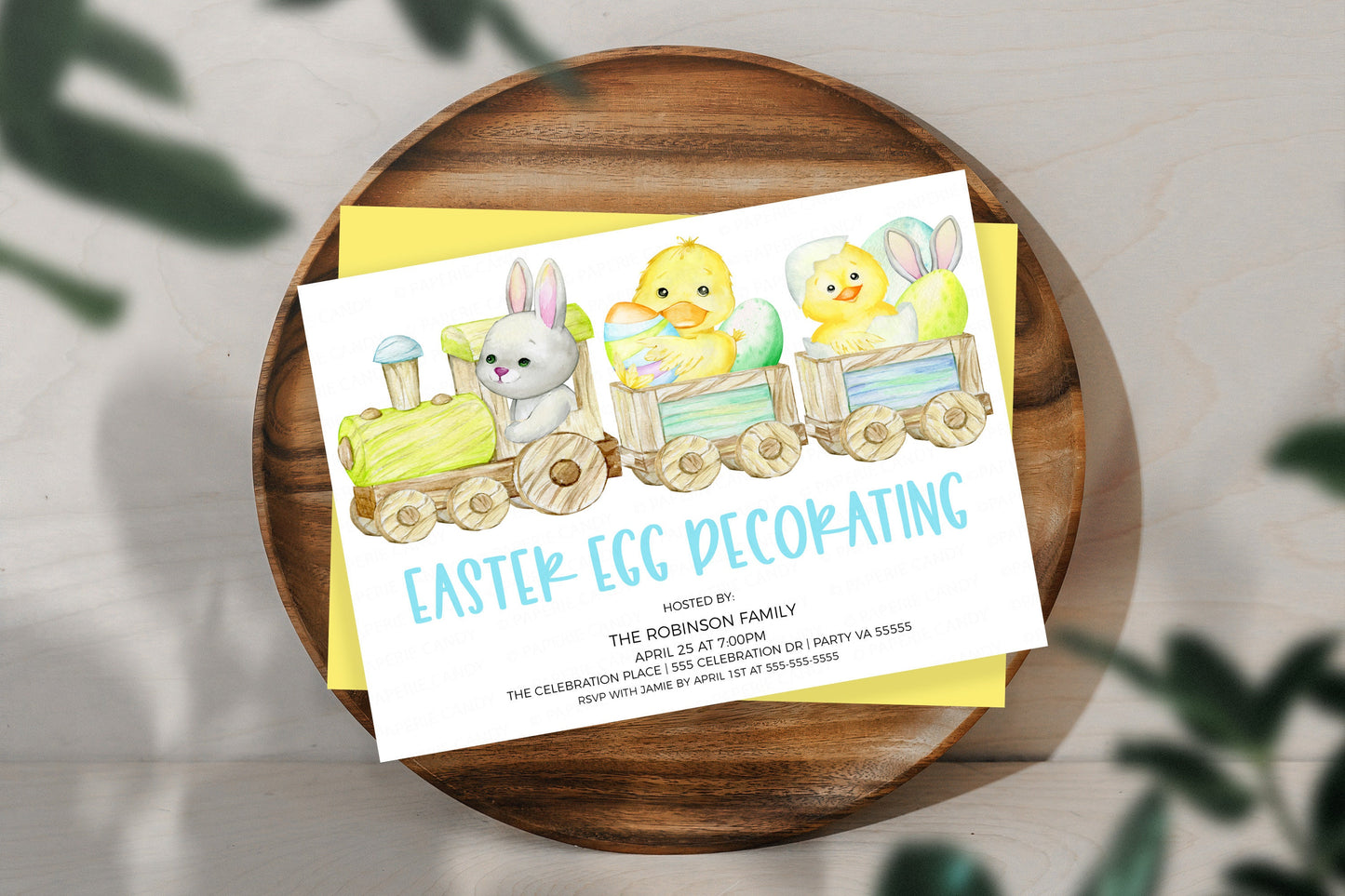Easter Egg Decorating Invitation, Easter Party Invite, Kids Easter Party, Neighborhood Company Business Egg Decorating, Editable Printable