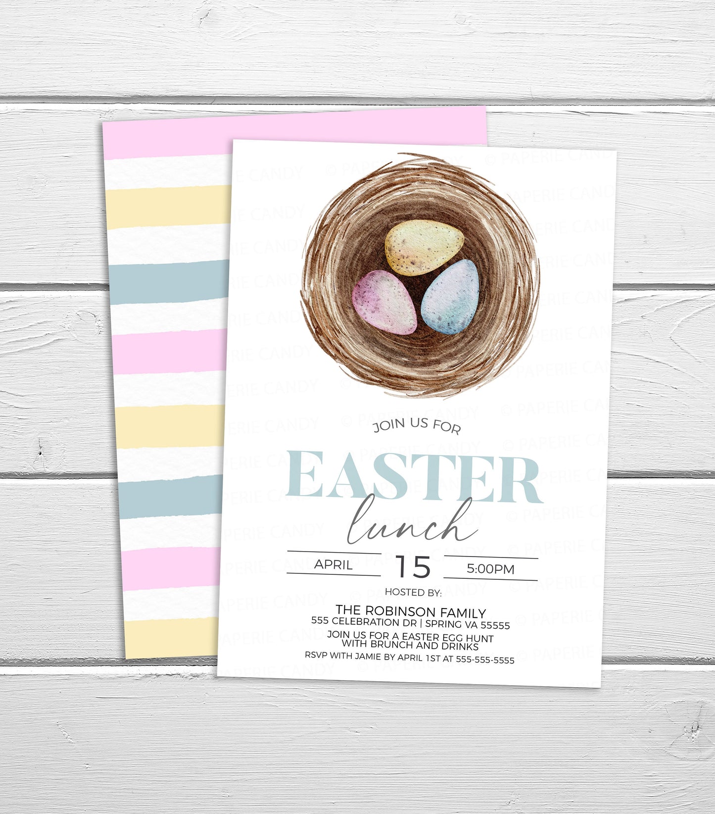 Easter Invitation, Easter Breakfast Brunch Invite , Easter Lunch Dinner Party, Easter Egg Hunt, Employee Appreciation, Editable Printable