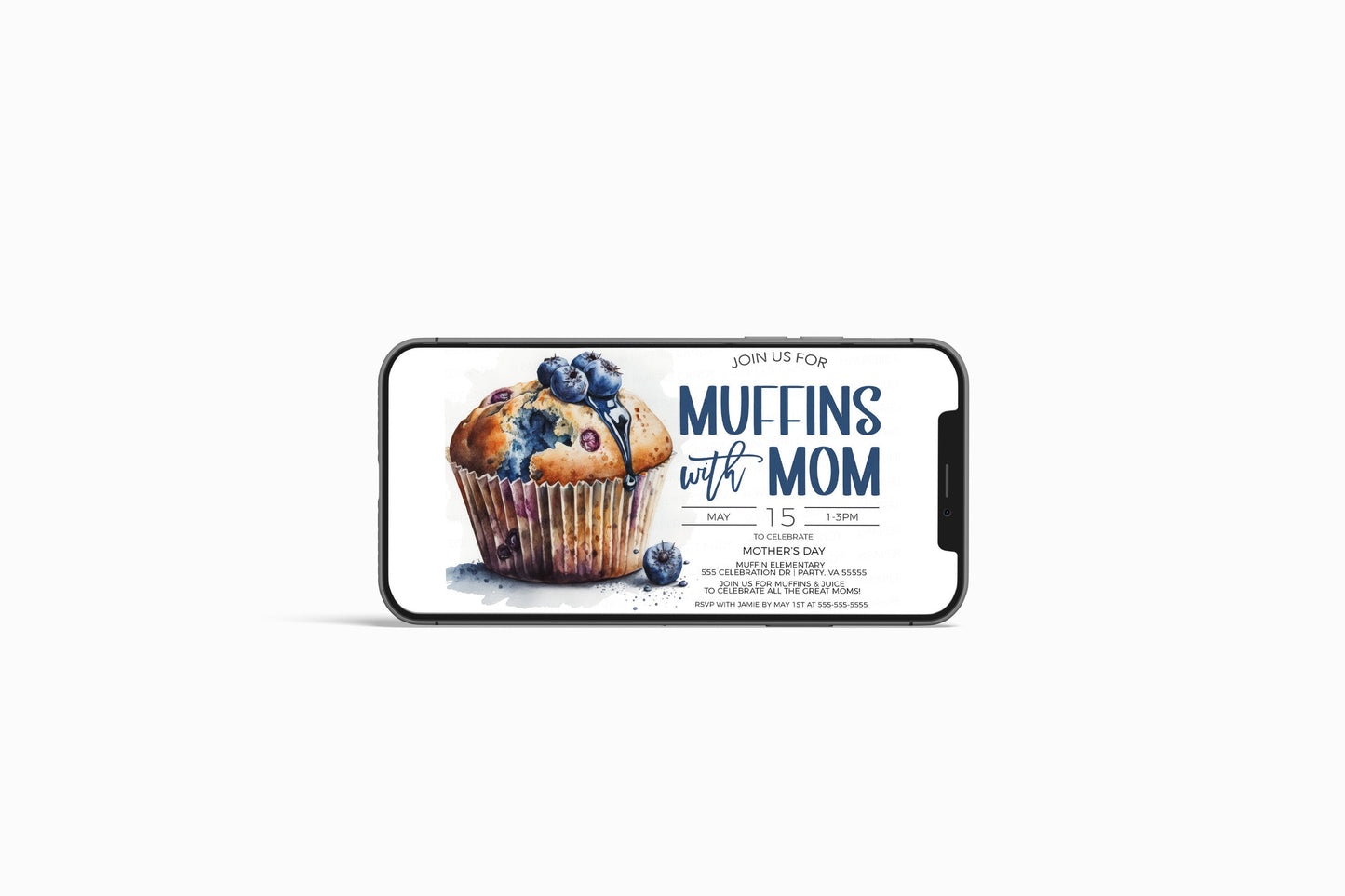 Muffins With Mom Invitation, Mother's Day Muffin Invite, Mother's Appreciation Fundraiser, Thank You Breakfast, Editable Printable Template