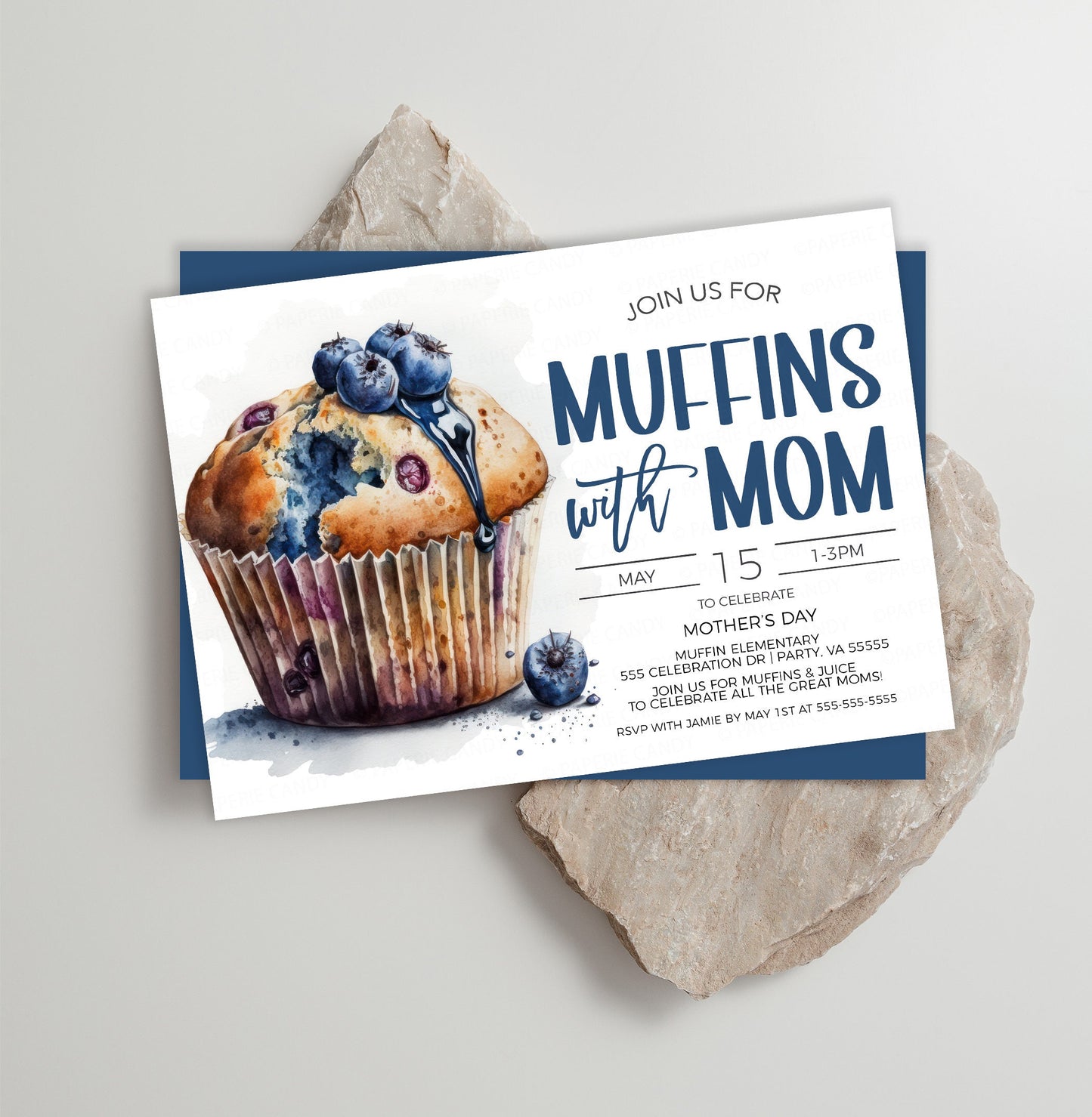Muffins With Mom Invitation, Mother's Day Muffin Invite, Mother's Appreciation Fundraiser, Thank You Breakfast, Editable Printable Template