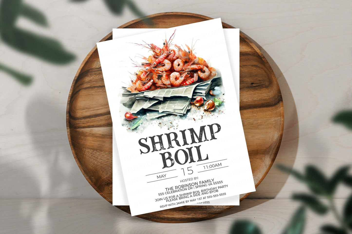Shrimp Boil Invitation, Shrimp Boil Invite, Shrimp Boil Birthday, Shrimp Beer Boil, Boiled Shrimp Fundraiser, Editable Printable Template