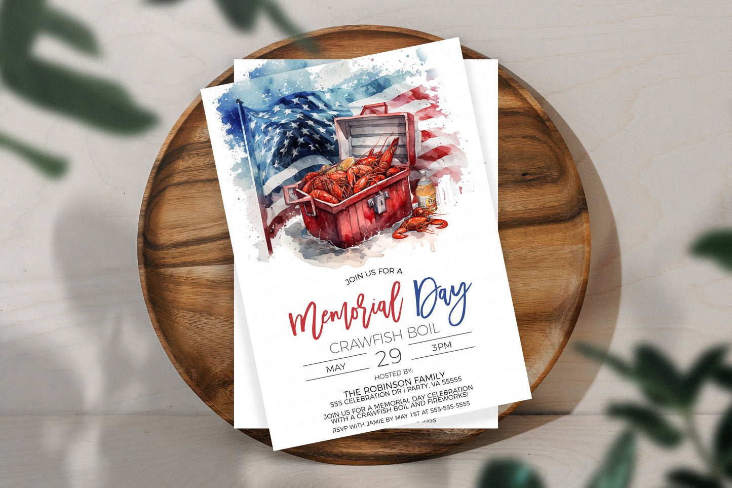 Memorial Day Crawfish Boil Invitation, Memorial Day Crawfish Boil Invite, Memorial Day Beer Boil Party, Editable Printable Template