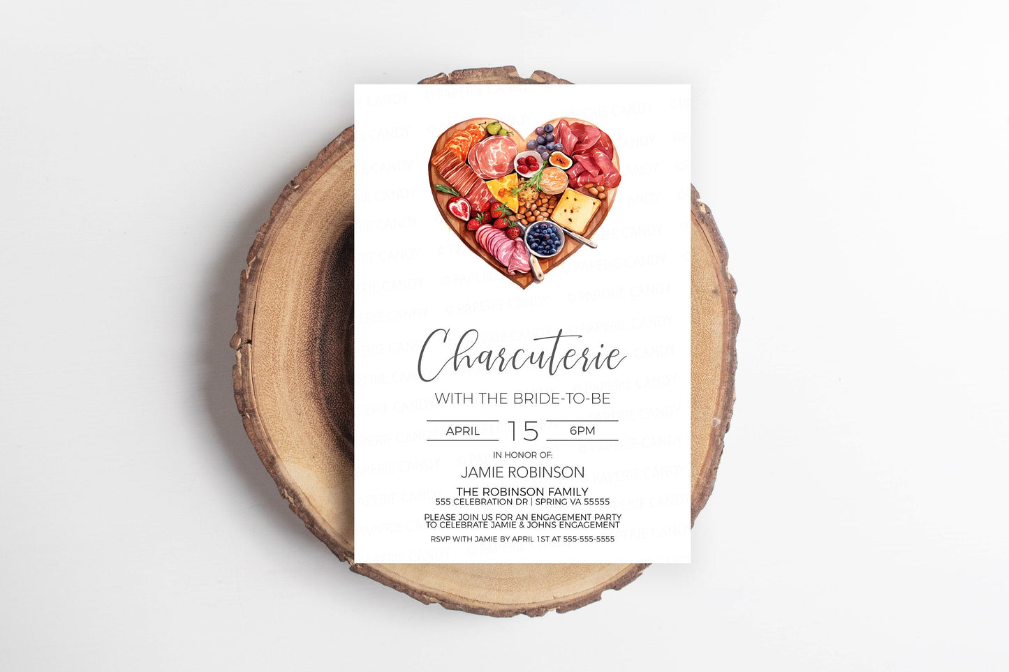 Charcuterie Bridal Shower Invitation, Charcuterie Board Engagement Invite, Charcuterie With The Bride, Editable Printable Template