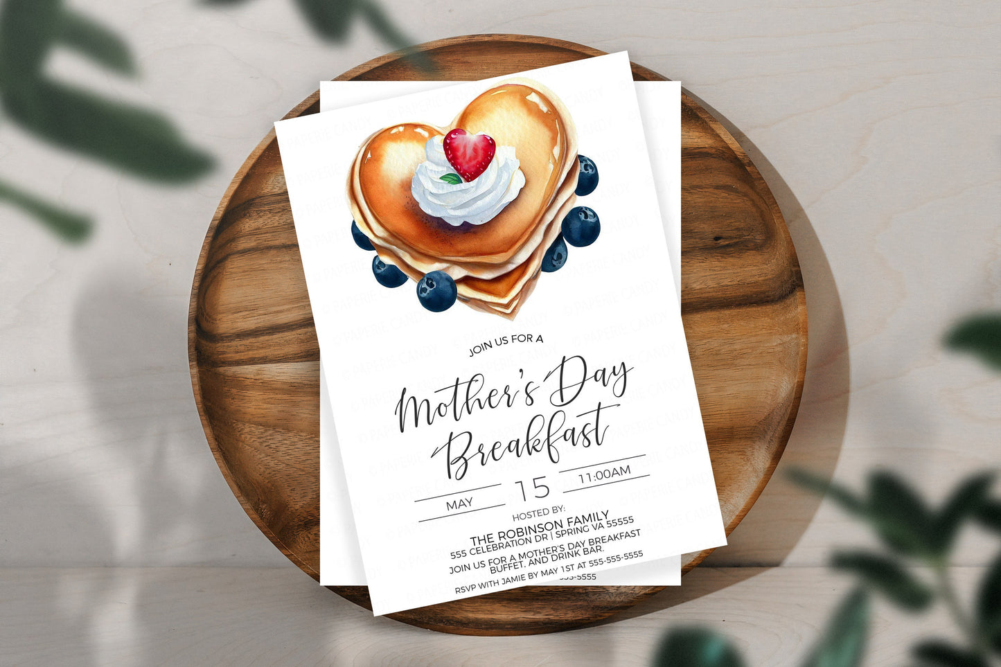 Mother's Day Invitation, Mother's Day Breakfast Invite, Mother's Day Celebration, Mothers Day Brunch Lunch Party Editable Printable Template
