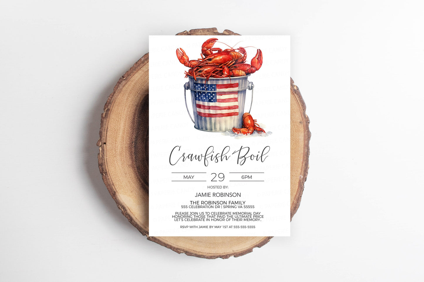 4th Of July Crawfish Boil Invitation, Independence Day Crawfish Boil Invite, Memorial Day Labor Day Beer Boil Party, Editable Printable