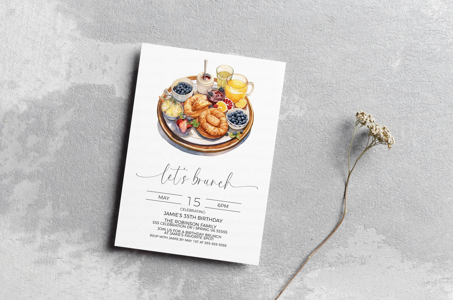 Brunch Invitation, Birthday Let's Brunch Invite, Staff Employee Volunteer Appreciation, Bridal Brunch, Thank You Brunch, Editable Printable