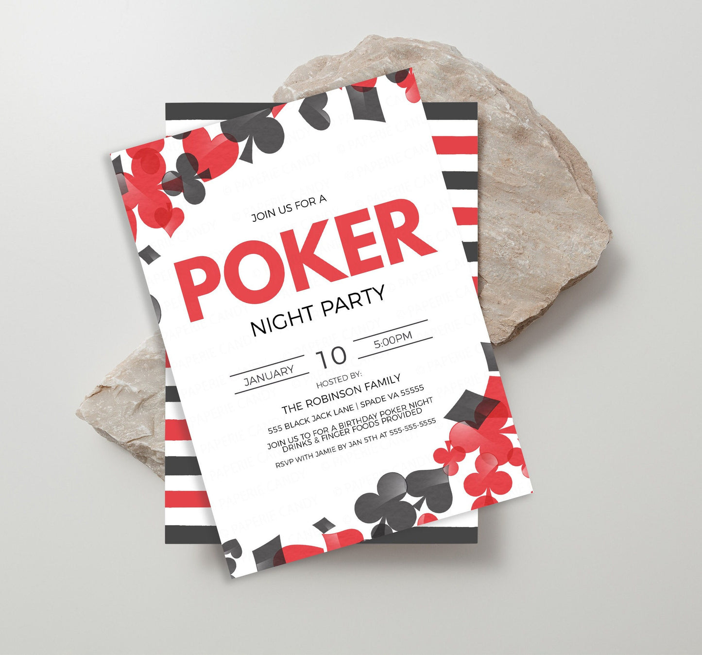 Poker Night Party Invitation, Editable Poker Birthday Night Invite, Poker Tournament Night Flyer, Las Vegas Birthday, Printable Template