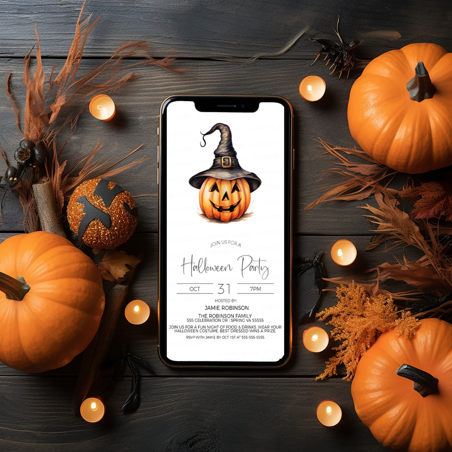 Halloween Party Invitation, Costume Party Invite, Lunch Brunch Dinner Breakfast, Employee Staff Volunteer Appreciation, Editable Printable