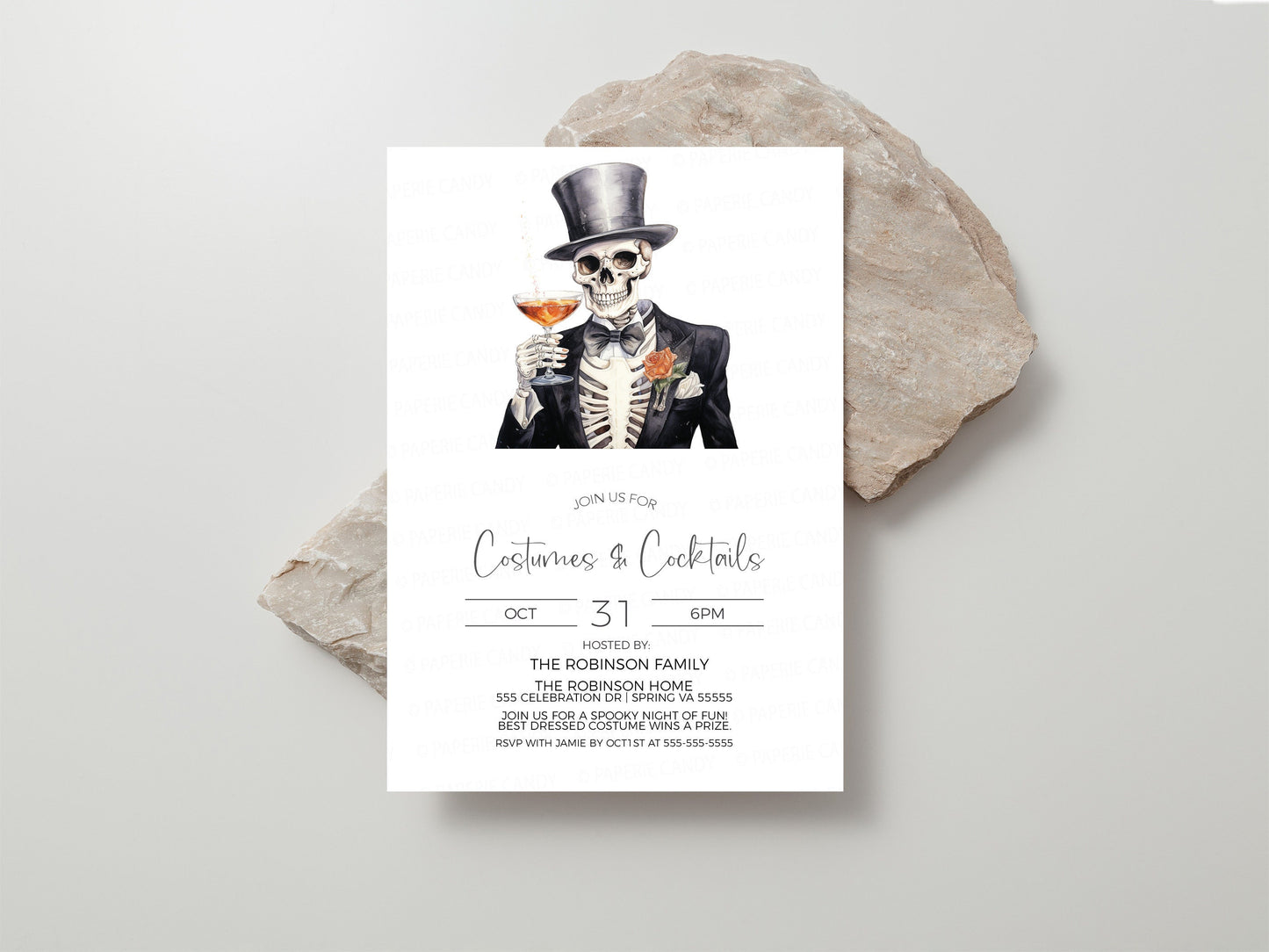 Halloween Costumes & Cocktails Invitation, Costume Party Invite, Costume Contest Dinner, Happy Hour Adult Party, Editable Printable