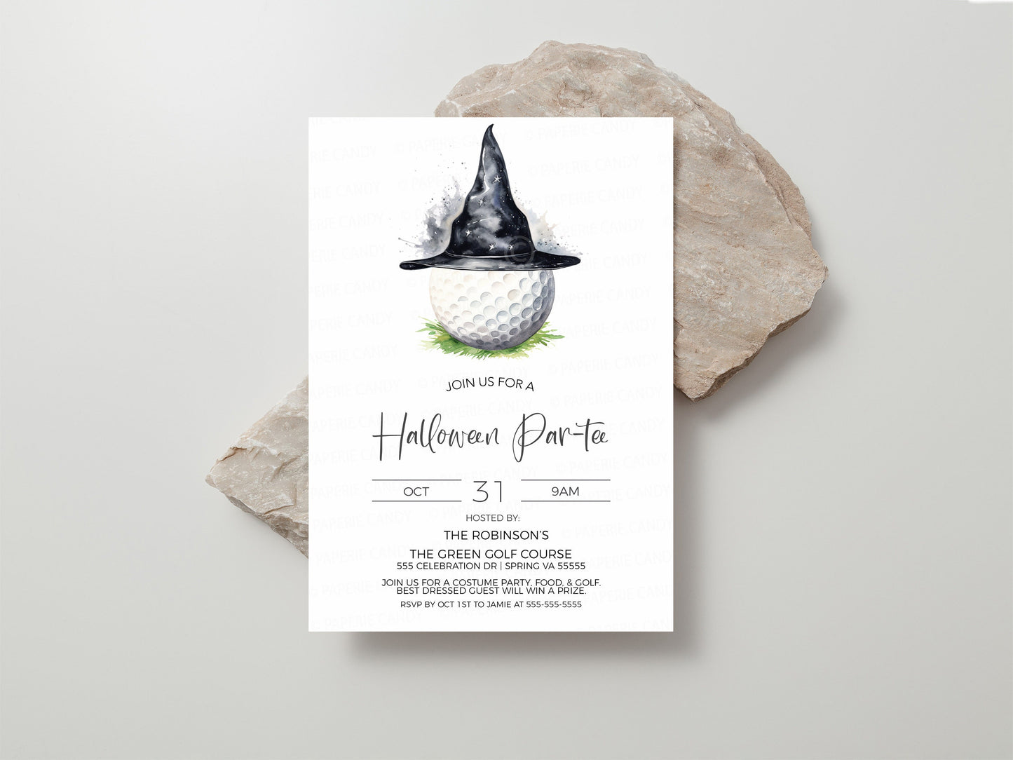 Halloween Golf Invitation, Halloween Golfing Par-tee Invite, Fall Golf Company Party, Birthday Golf Party, Editable Printable Template