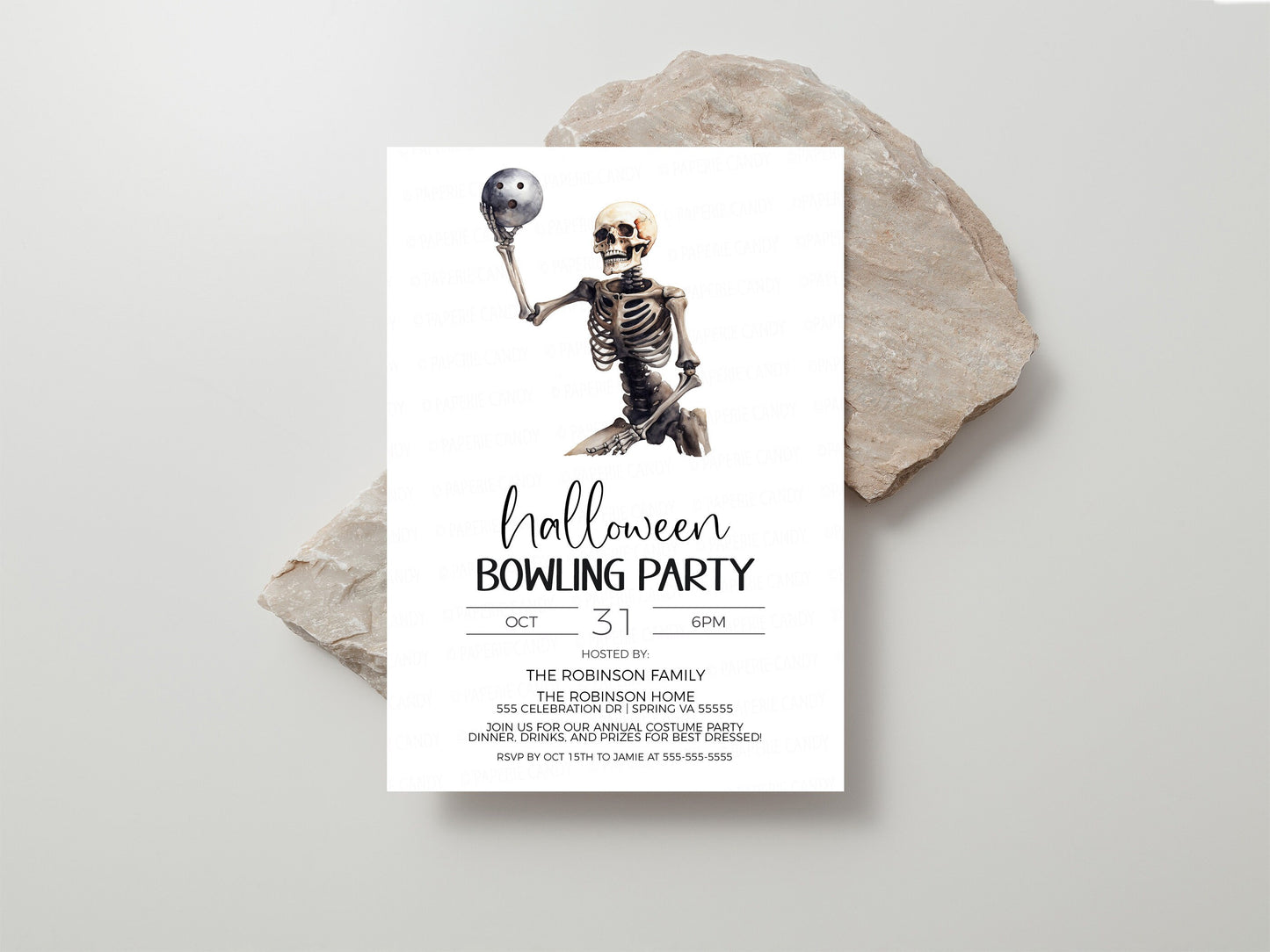 Halloween Bowling Party Invitation, Halloween Bowling Costume Party Invite, Birthday Night, Bowling Tournament, Cosmic Bowling, Digital