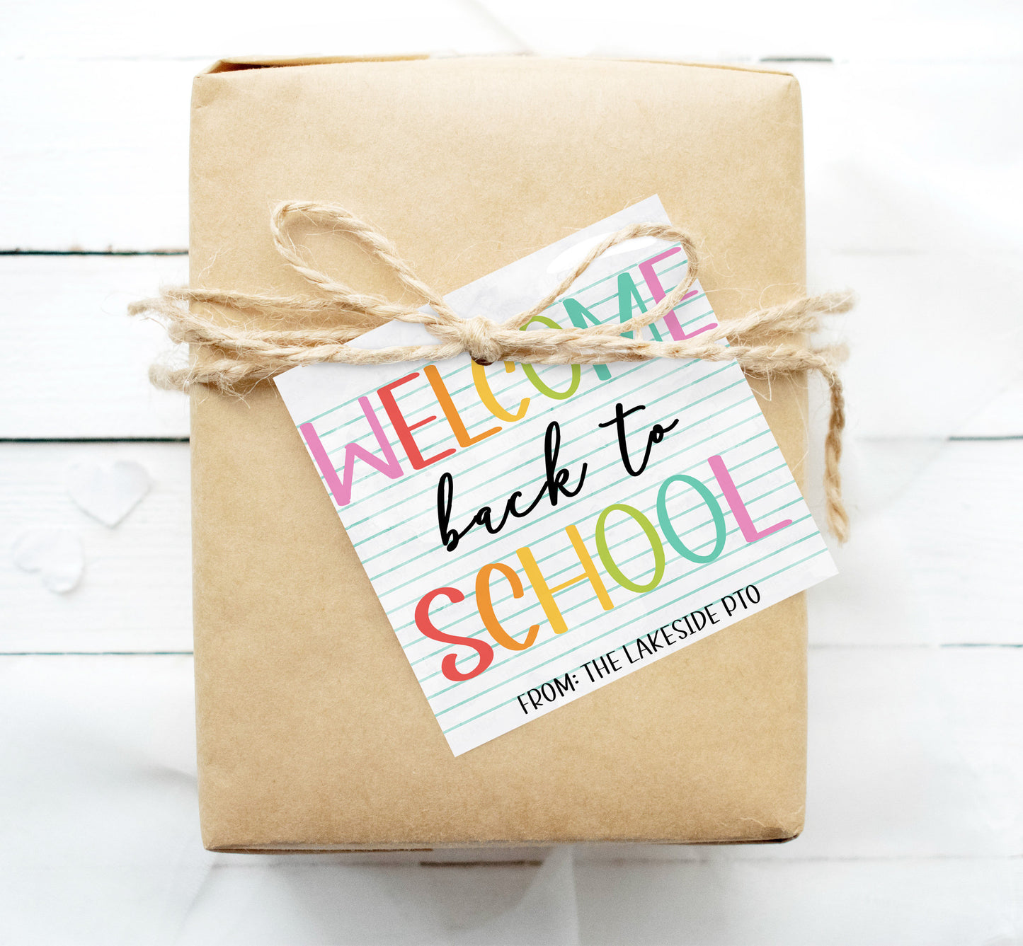 Welcome Back To School Gift Tag, First Day Label Favor, Gift For Teacher Students Staff PTO PTA, Editable Printable Instant Download