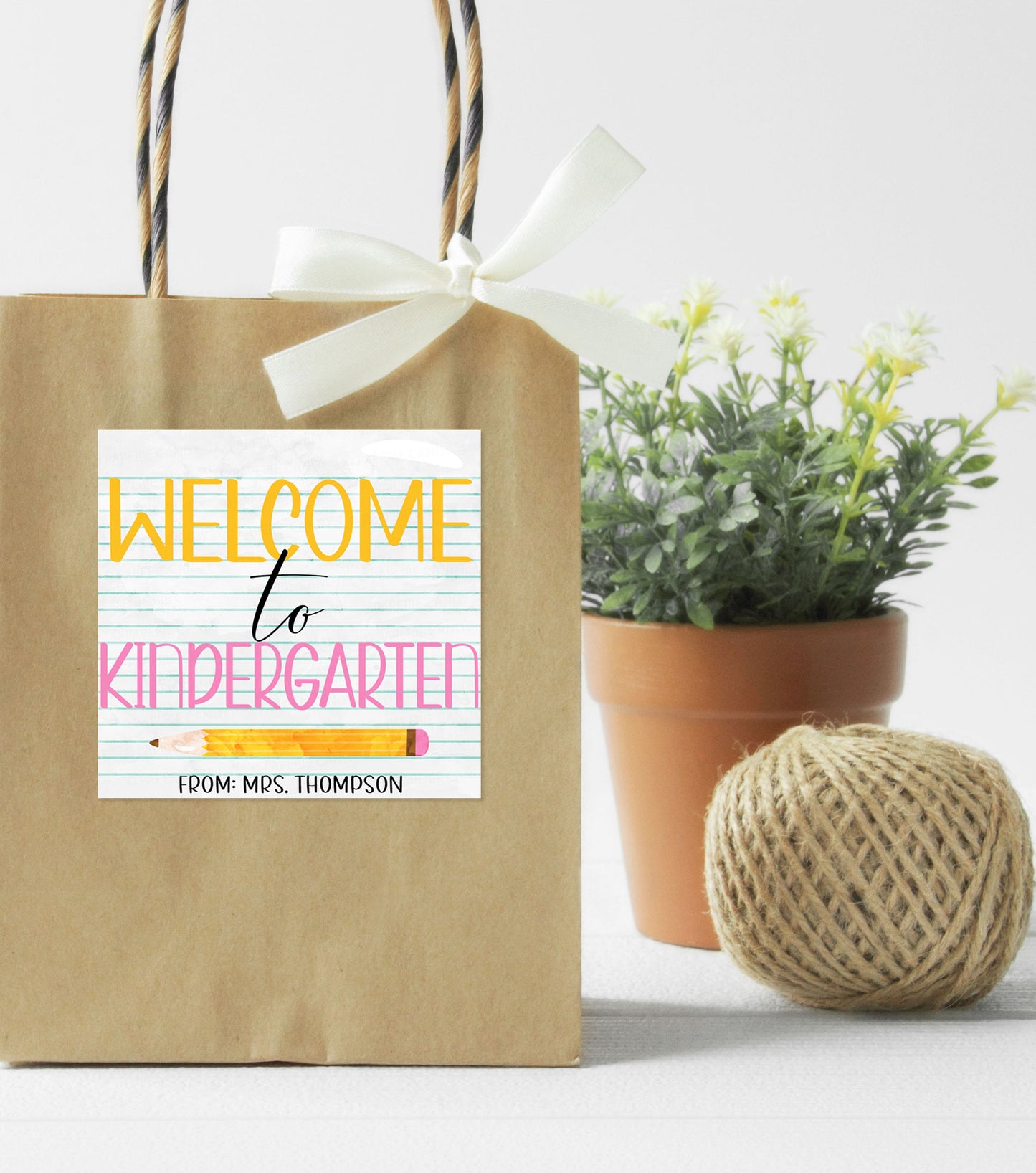 Welcome To Kindergarten Gift Tag, Gift For Students, Back To School, First Day, Welcome Packet Tag, Editable Printable Instant Download