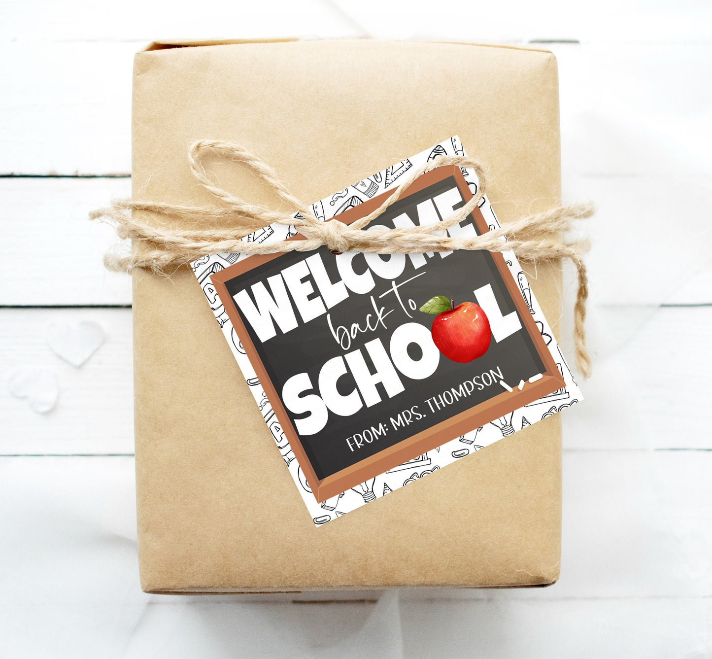 Welcome Back To School Gift Tag, Gift For Teachers Students Staff, First Day Of School, DIY Editable Printable Instant Download Template