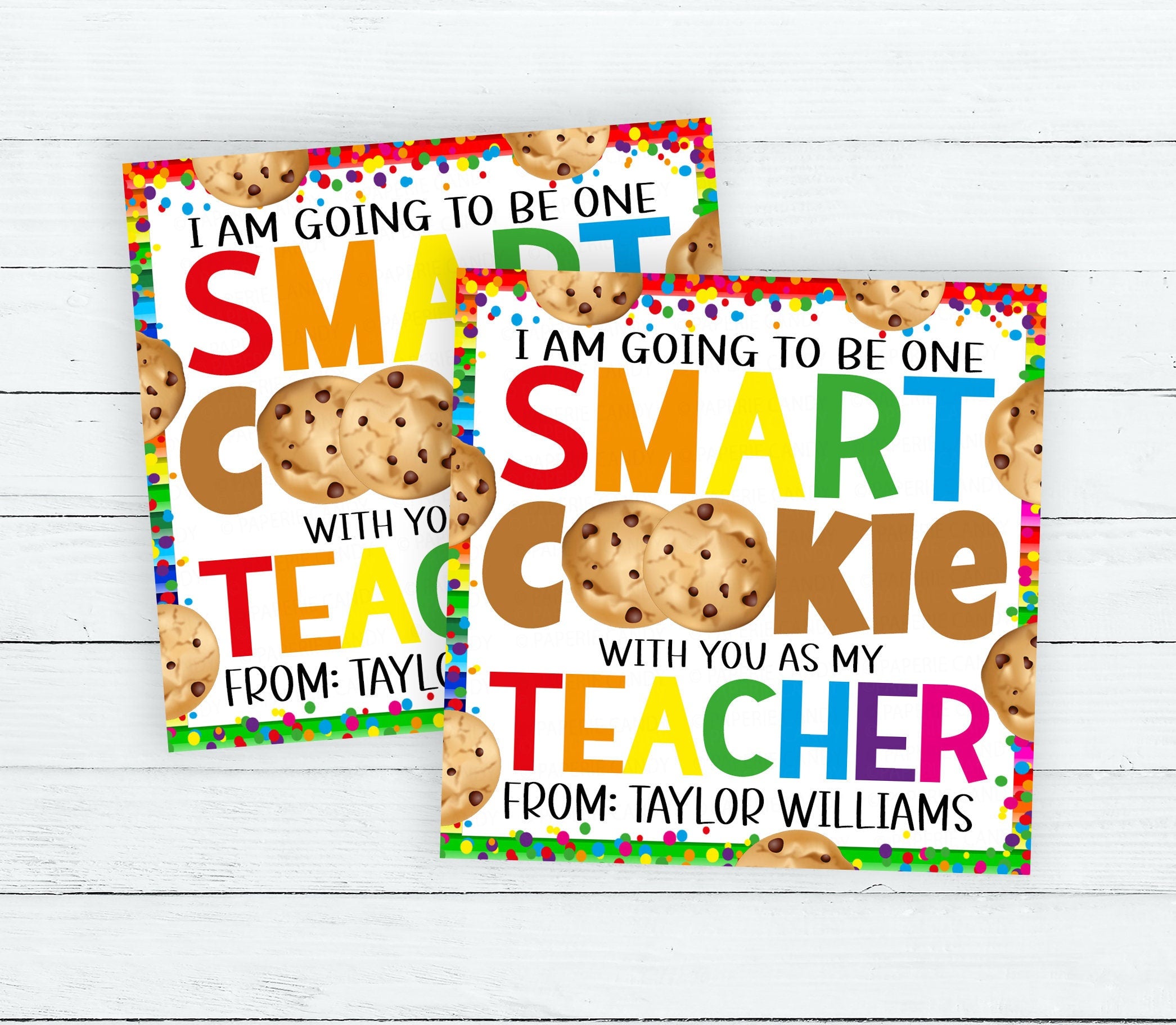 Back To School Cookie Gift Tags, Going To Be One Smart Cookie, Gift Fo ...