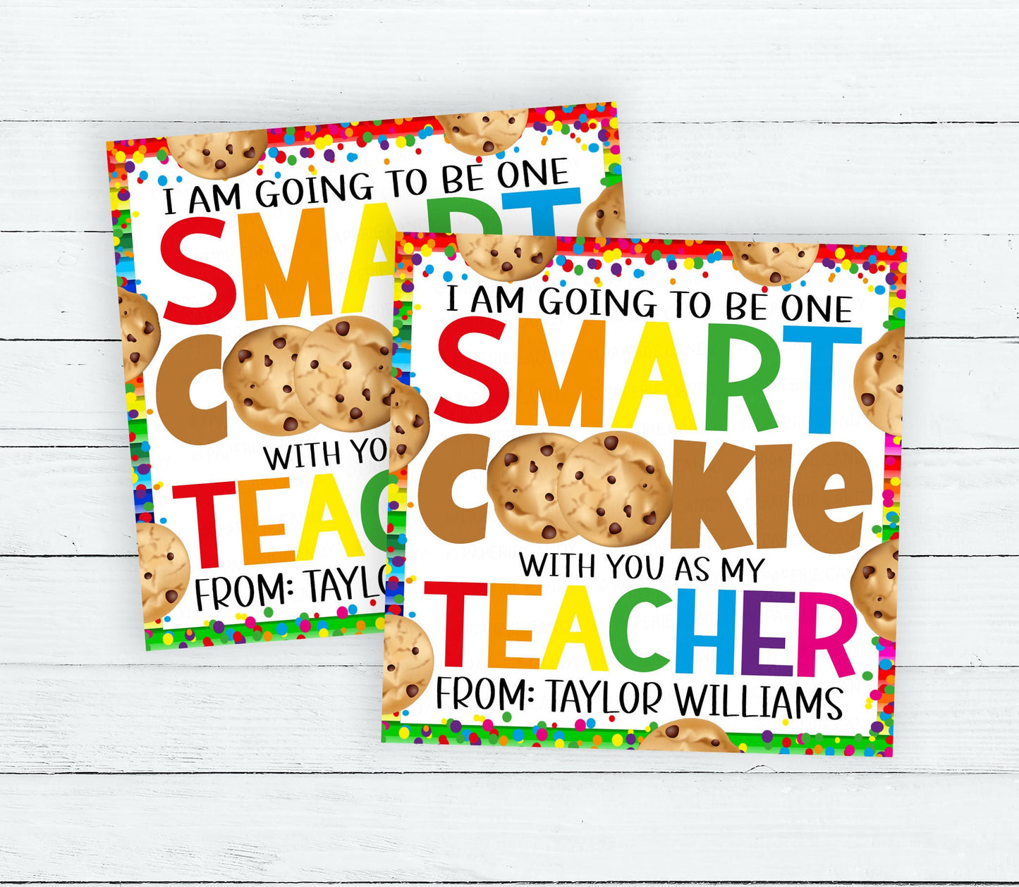 Back To School Cookie Gift Tags, Going To Be One Smart Cookie, Gift For Teachers Staff First Day Of School, Editable Printable Template