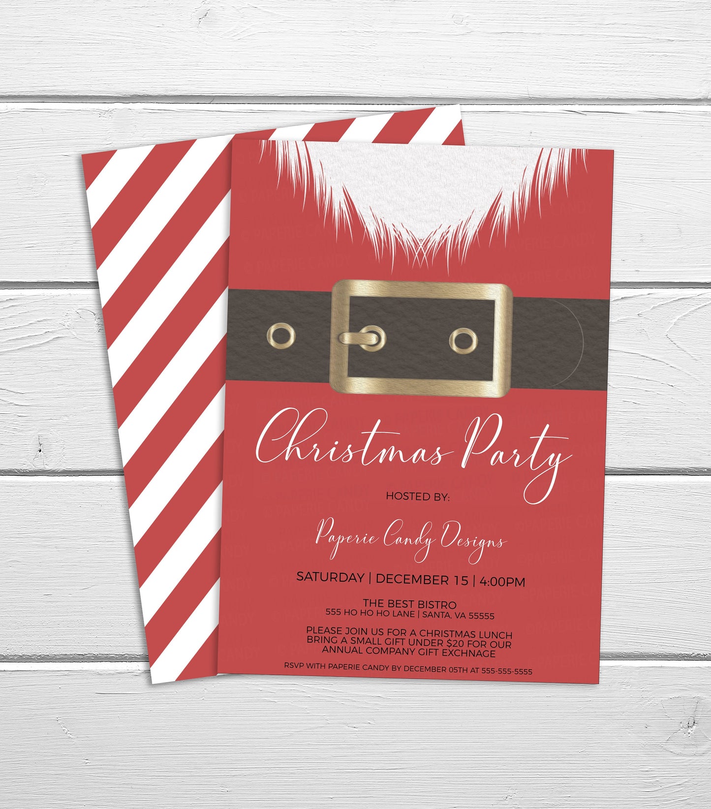 Editable Christmas Party Invitation, Winter Holiday Invite, Secret Santa, White Elephant, Business Company Lunch Dinner Event, DIY Printable