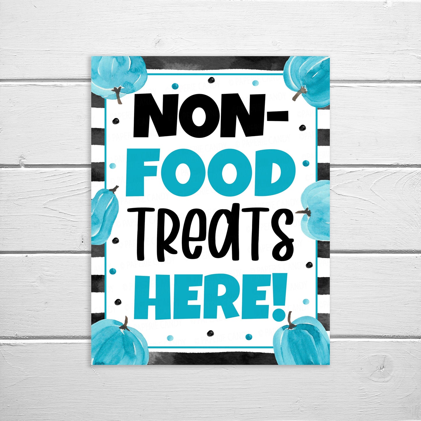 Teal Pumpkin Sign, Non-Food Treats, Food Allergy Awareness, Take A Trinket Instead Of A Treat, Printable Halloween Sign, Instant Download