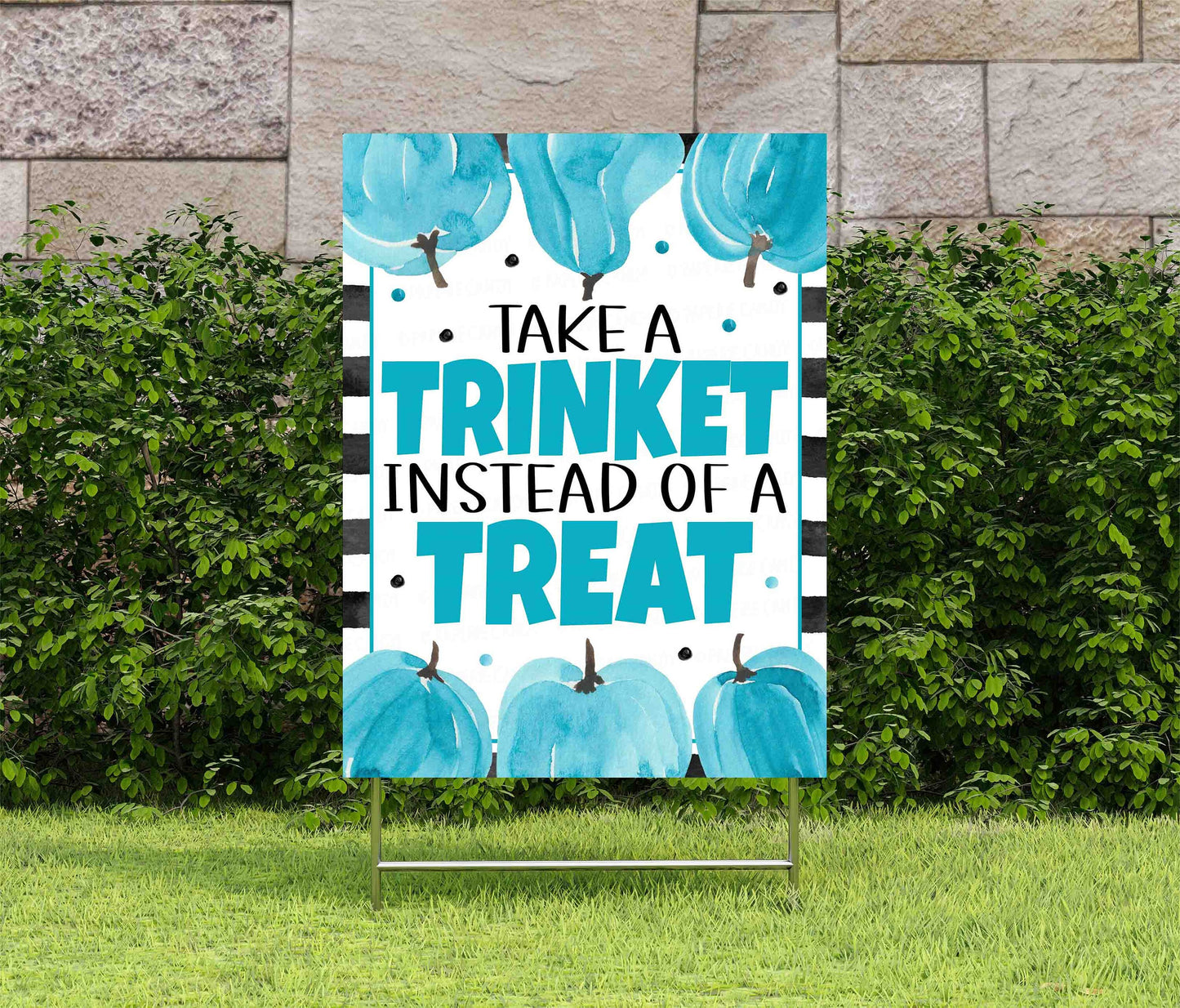 Halloween Non-Food Treats Sign, Take A Trinket Instead Of A Treat, Food Allergies, Teal Pumpkin, Printable Halloween Sign, Instant Download