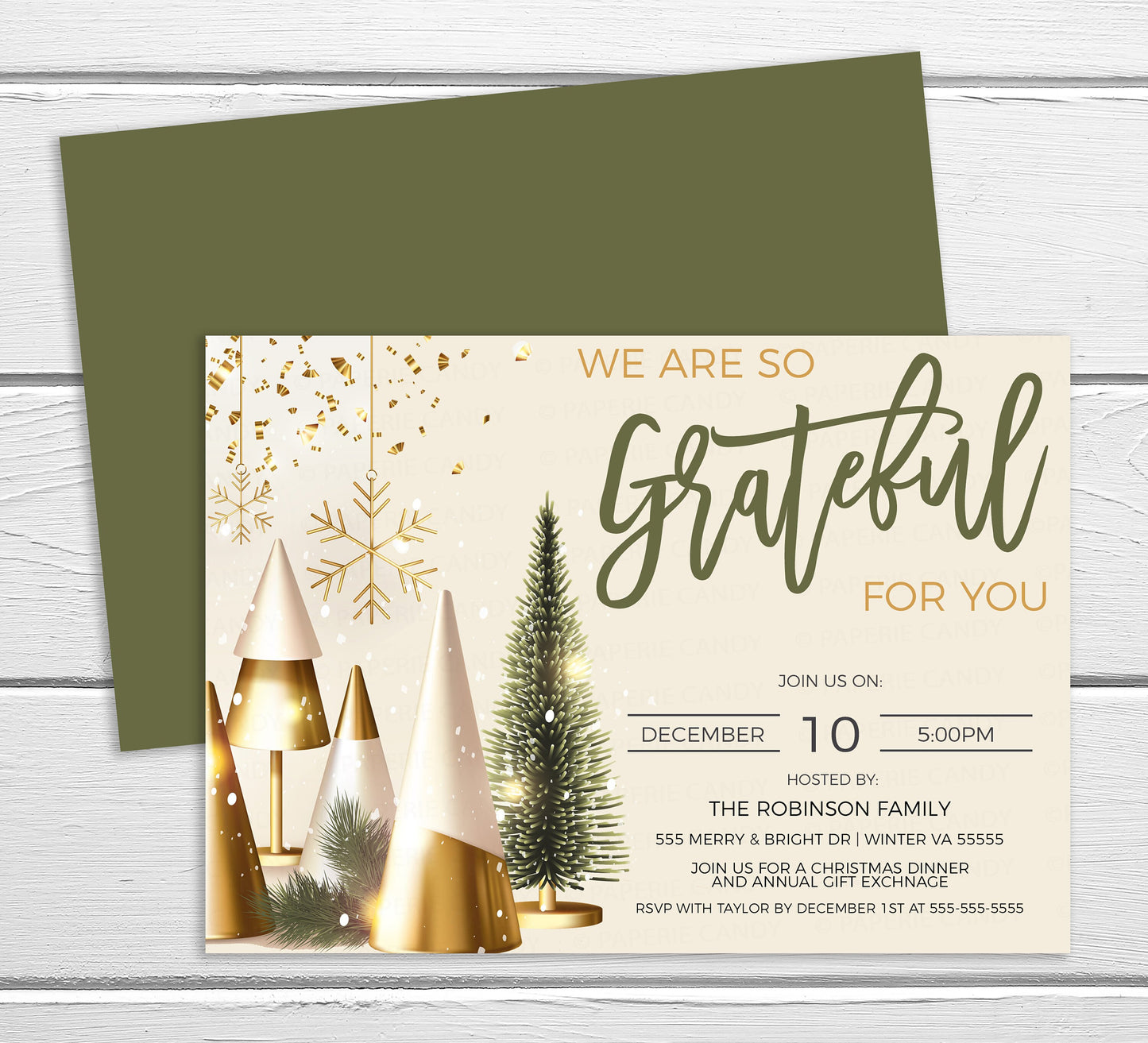 Editable Christmas Appreciation Party Invitation, Breakfast Brunch Lunch Dinner Holiday Invite, Business Company Staff Employee, Printable