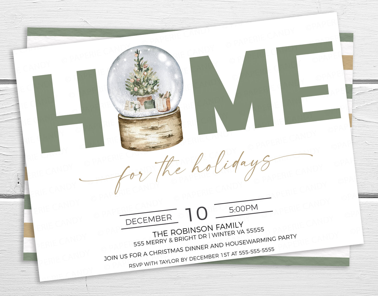 Holiday Housewarming Invitation, Home For The Holidays Christmas Invite, New Home Party, Address Change, Winter Editable Printable Template