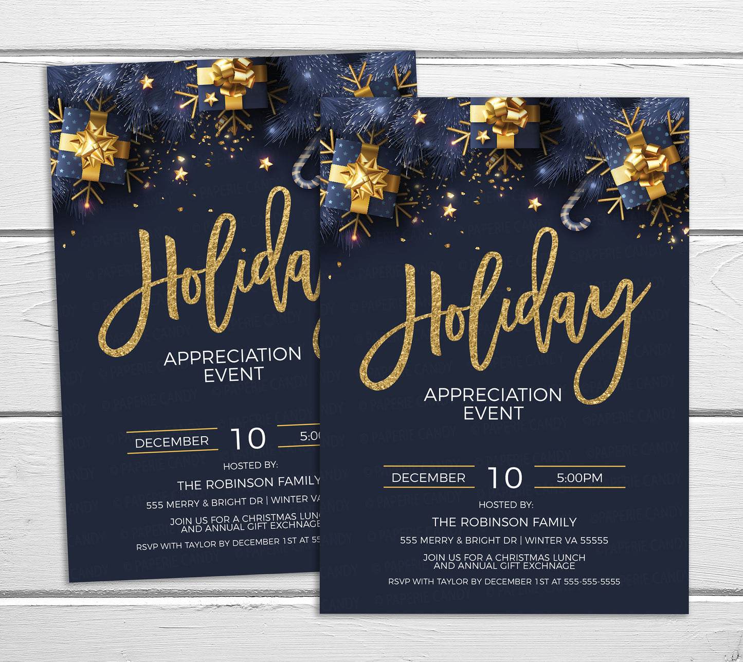 Editable Holiday Appreciation Party Invitation, Company Appreciation, Staff Employee Party, Potluck Gift Exchange, Editable Printable